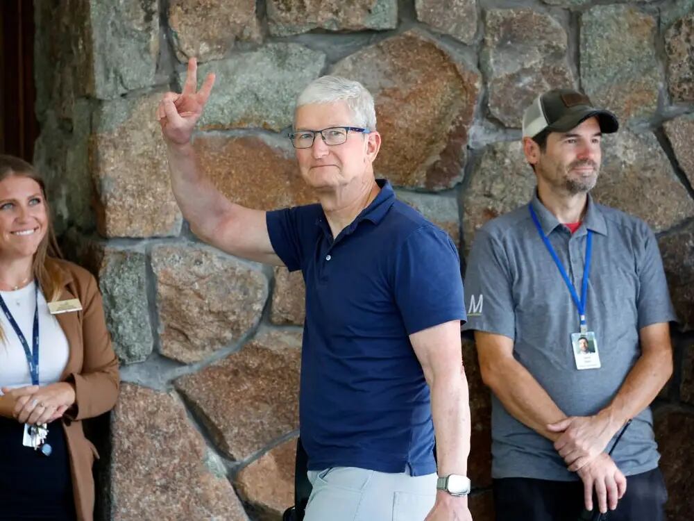 Tim Cook, CEO de Apple también está en el campamento empresarial - crédito  Kevork Djansezian/Getty Images