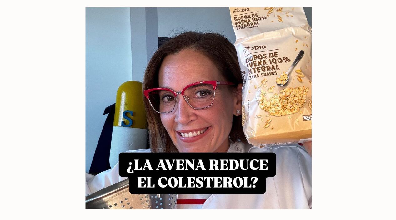 Boticaria Garcia en un video sobre los beneficios de la avena frente al colesterol. (@boticariagarcia/Instagram)