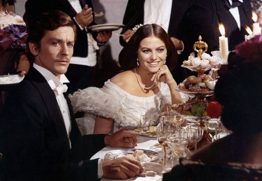 Alain Delon y Claudia Cardinale en la película "El Gatopardo"