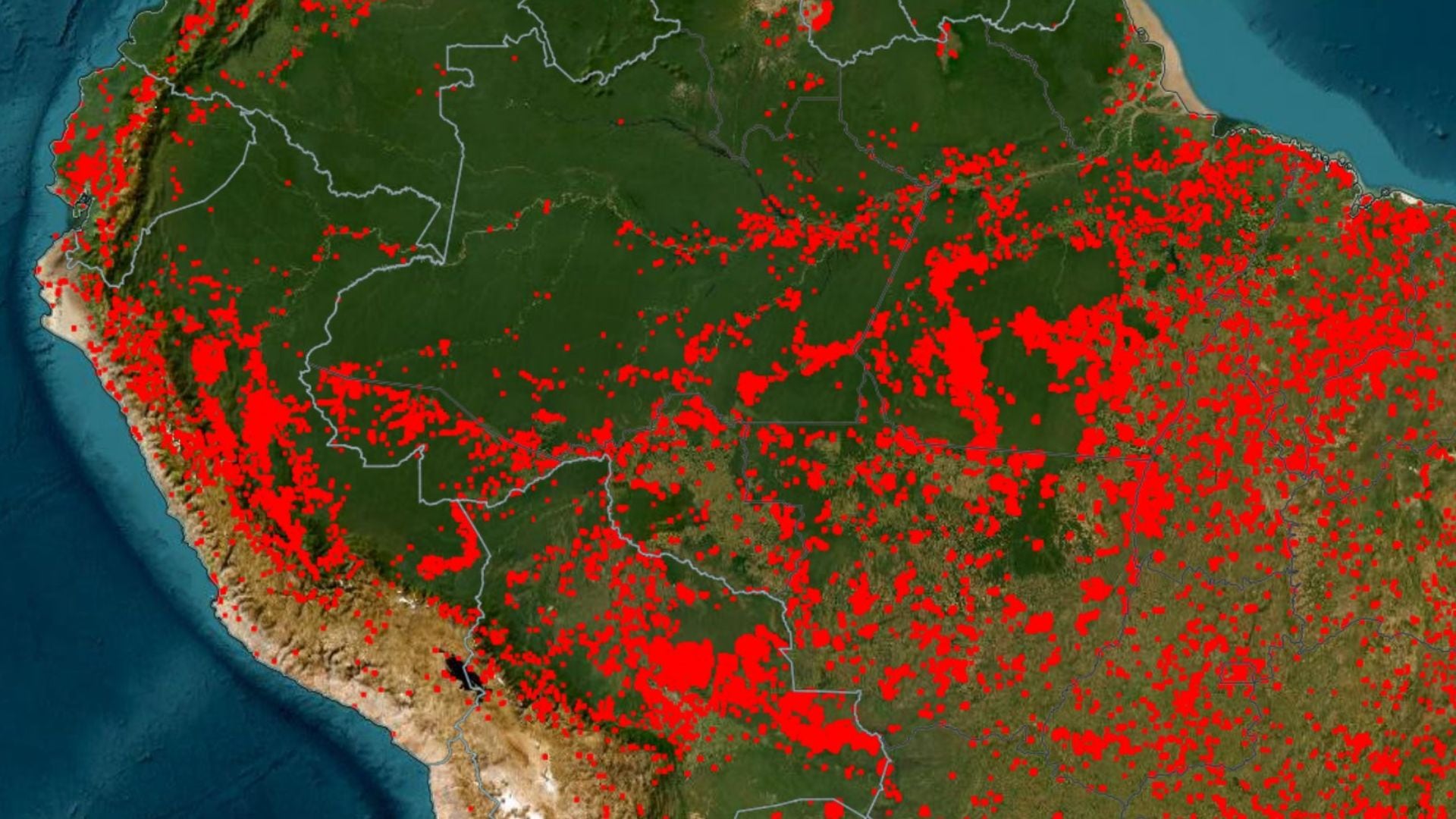 Incendios forestales en Latinoamérica.