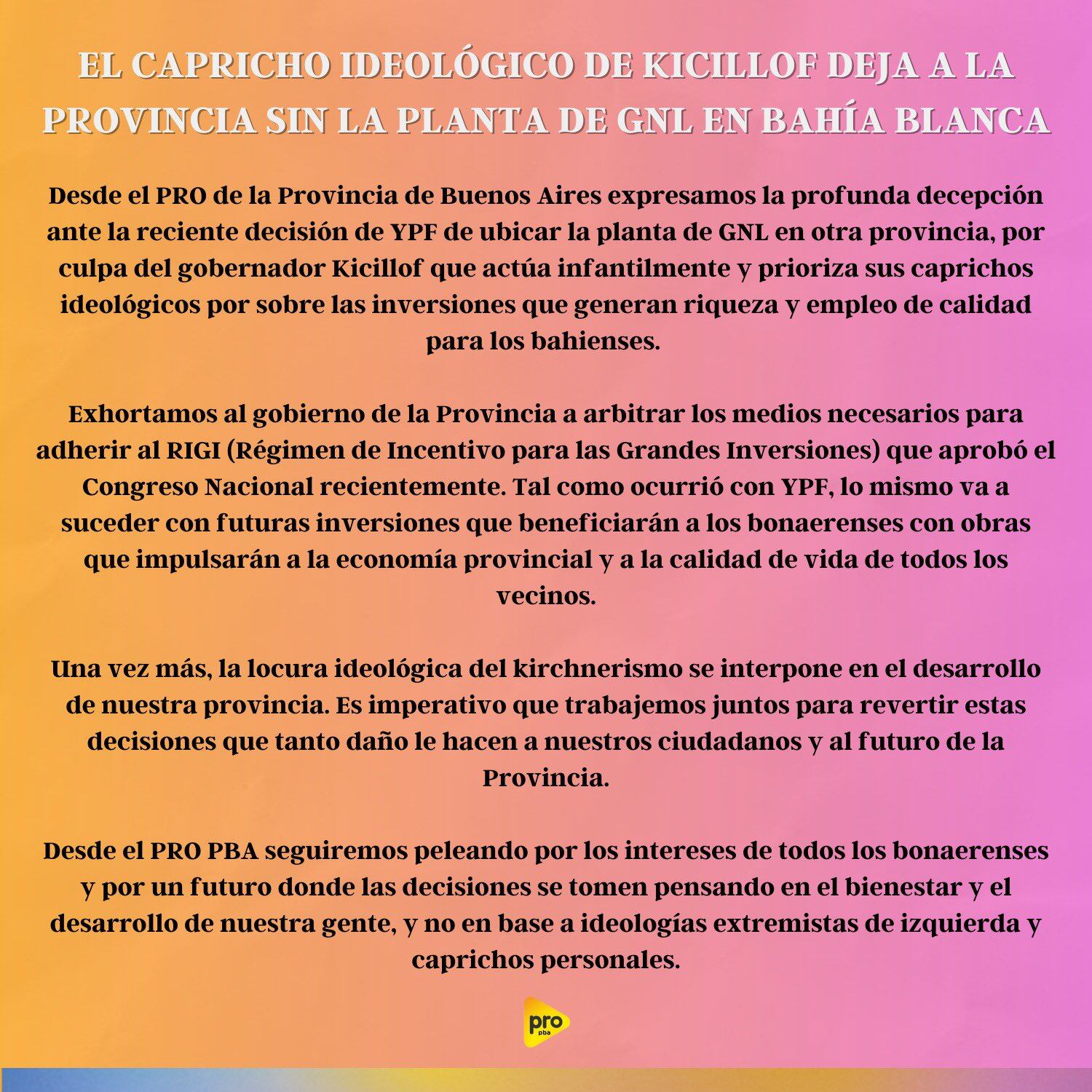 Bloque del PRO - PBA - KICILLOF