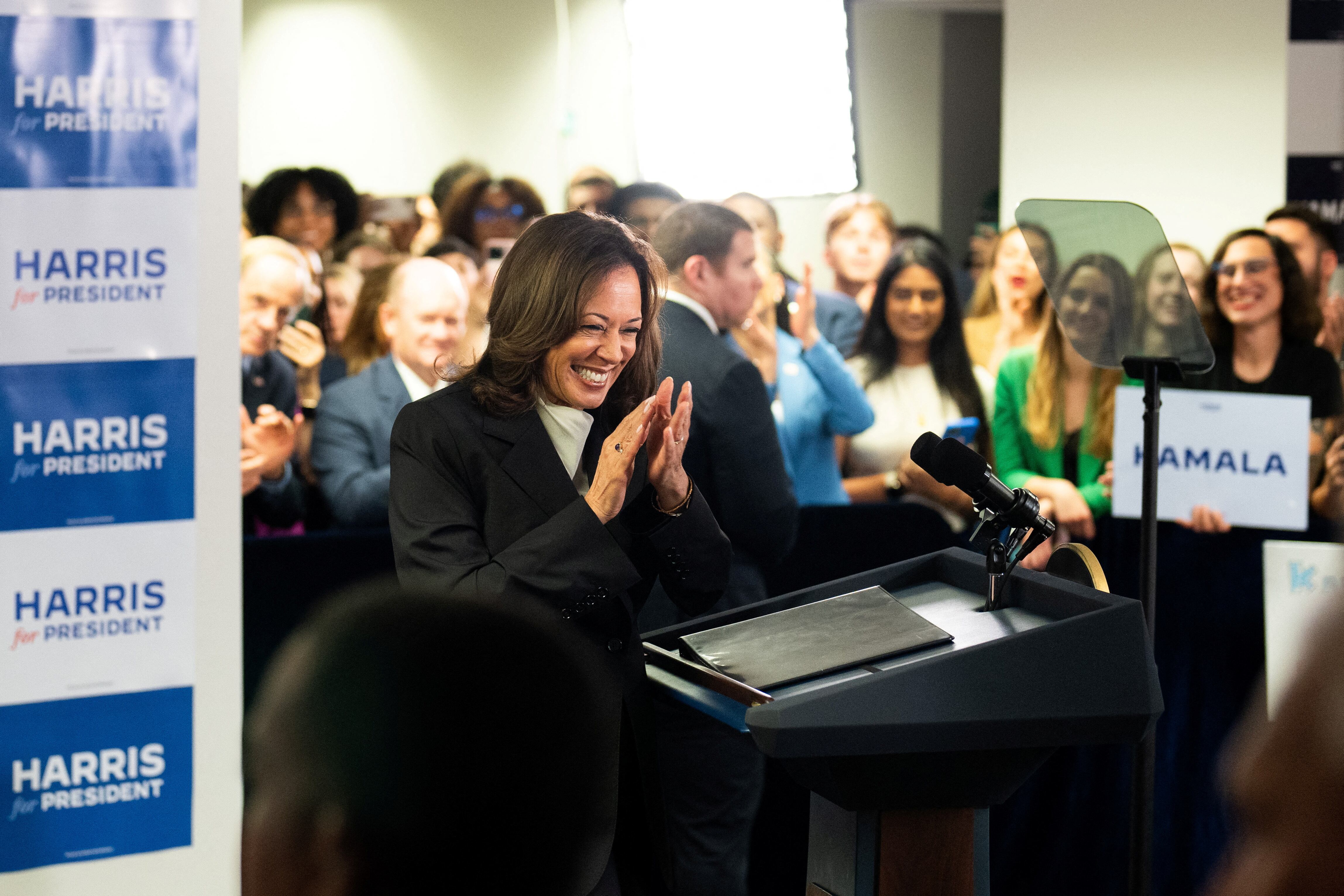 Kamala Harris alcanzó el apoyo necesario para garantizar su nominación como candidata presidencial del Partido Demócrata (Erin Schaff/REUTERS)