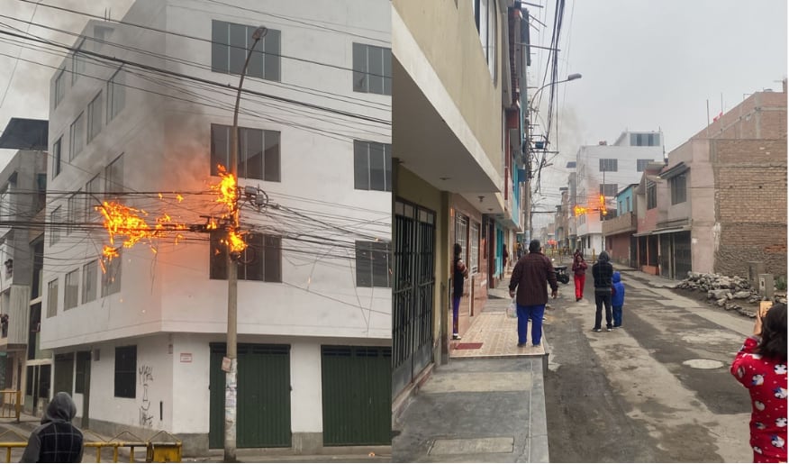 Cableado se incendia en SJL