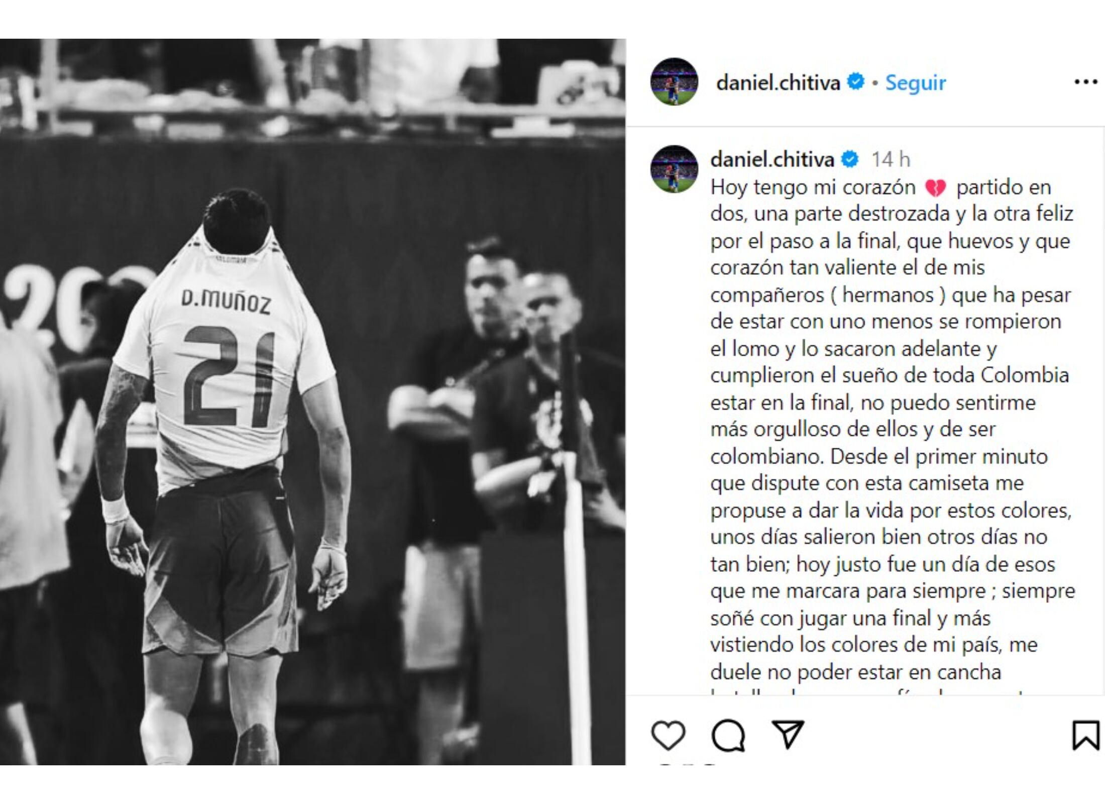 Daniel Muñoz en Instagram