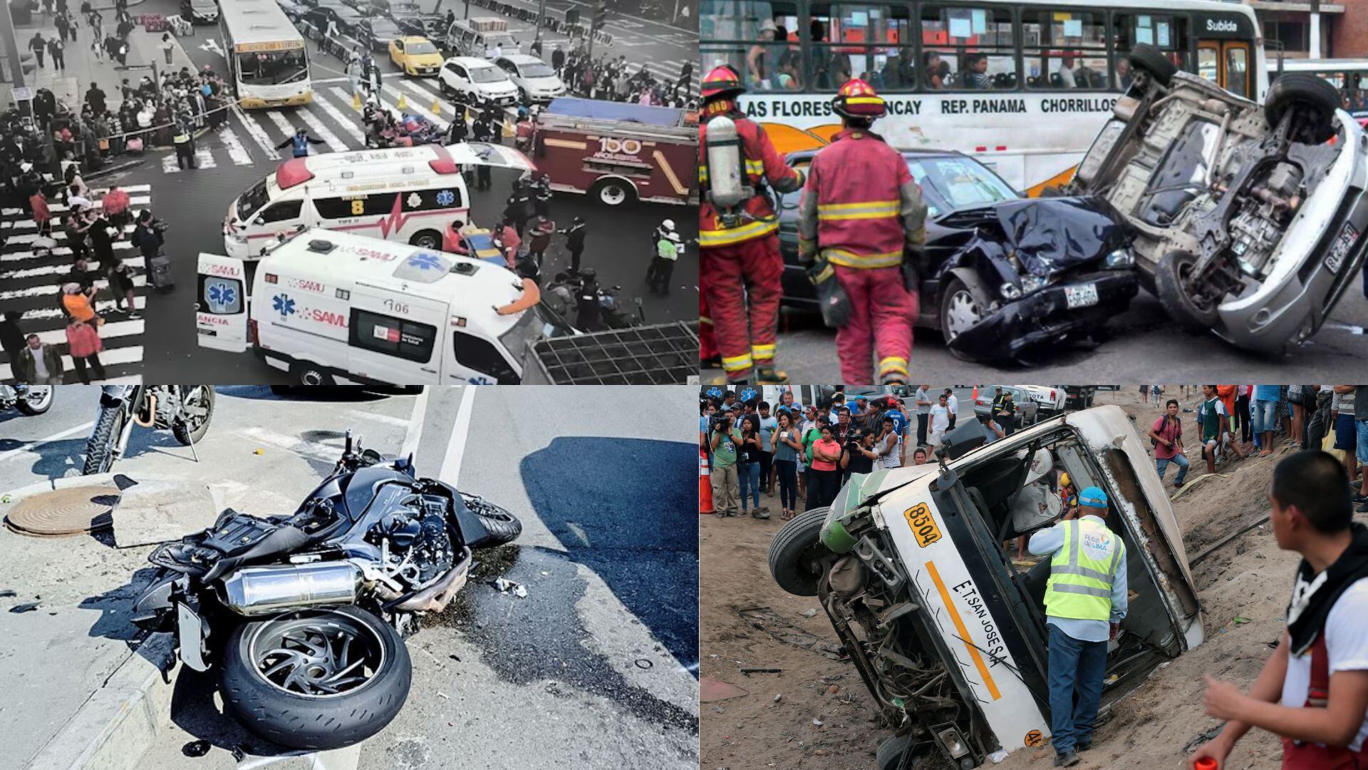 Según datos de la PNP, en lo que va del 2024 se han producido 194 accidentes de tránsito en Lima Metropolitana