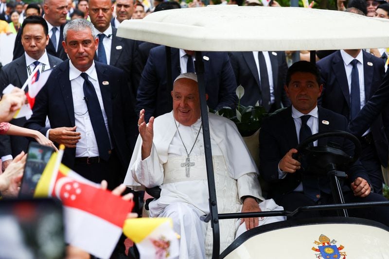 El papa Francisco en Singapur, en la última escala de su viaje apostólico por Asia y Oceanía