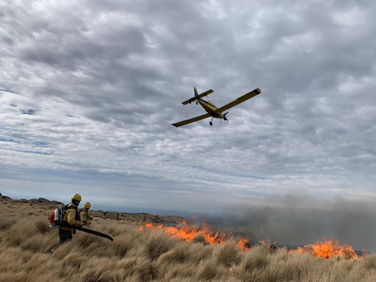 Incendio en el Cerro Champaquí de Córdoba