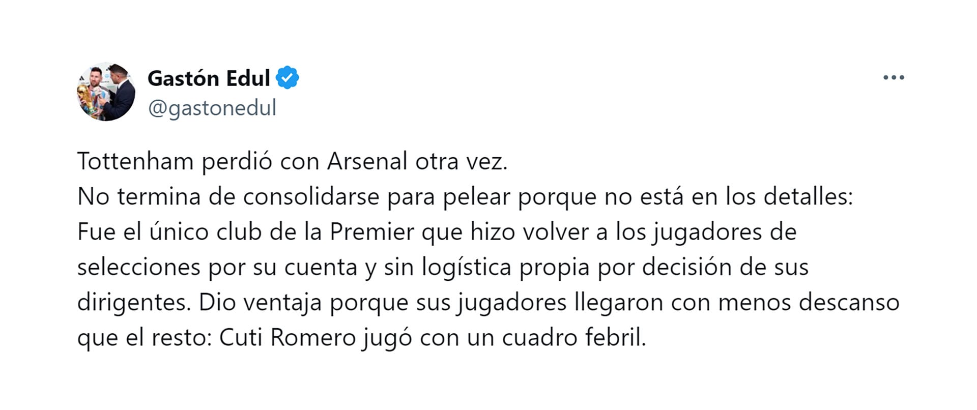 Gastón Edul sobre Cuti Romero