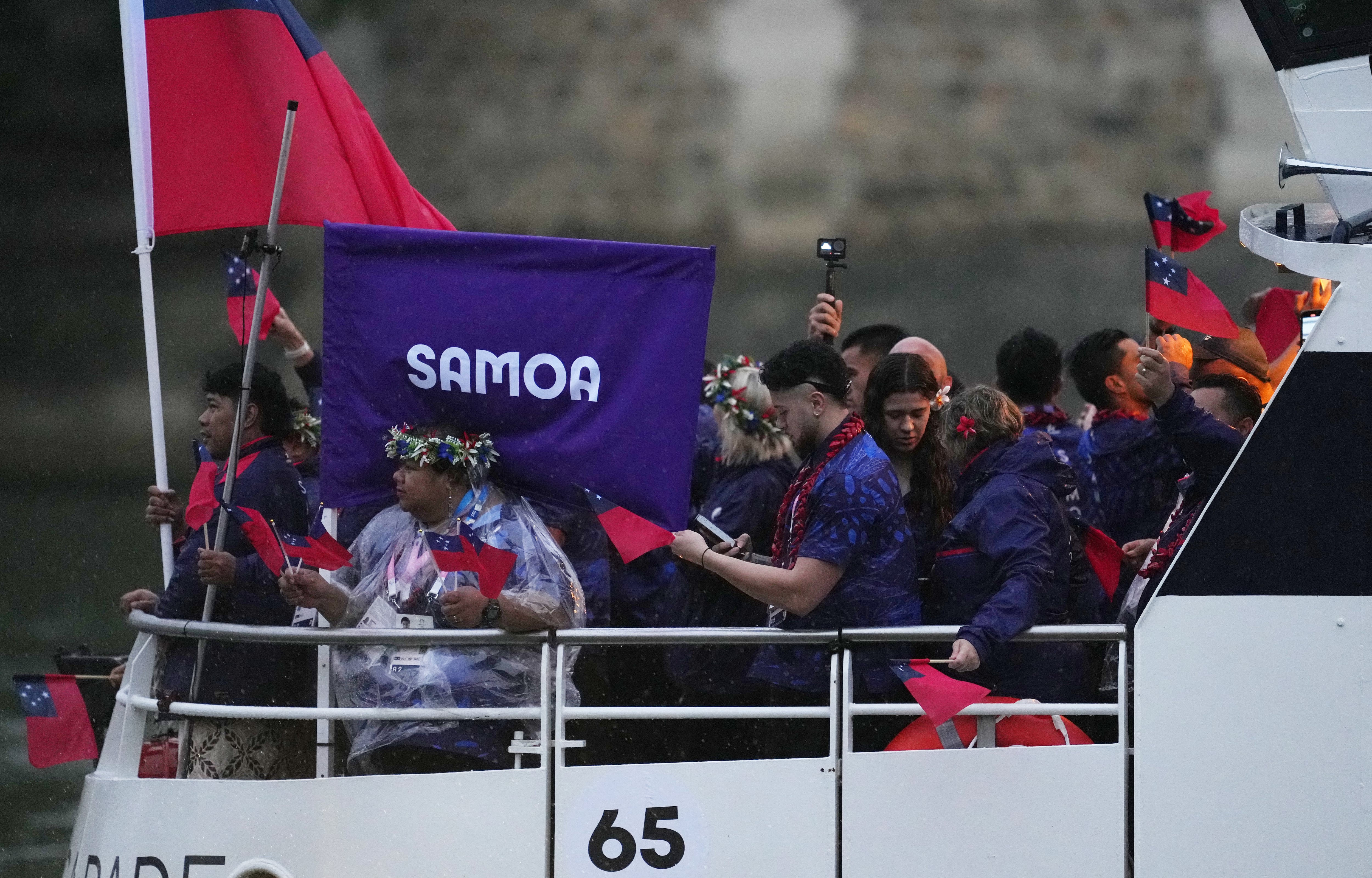 La delegación de Samoa durante la ceremonia inaugural (Foto: Reuters/Aleksandra Szmigiel)