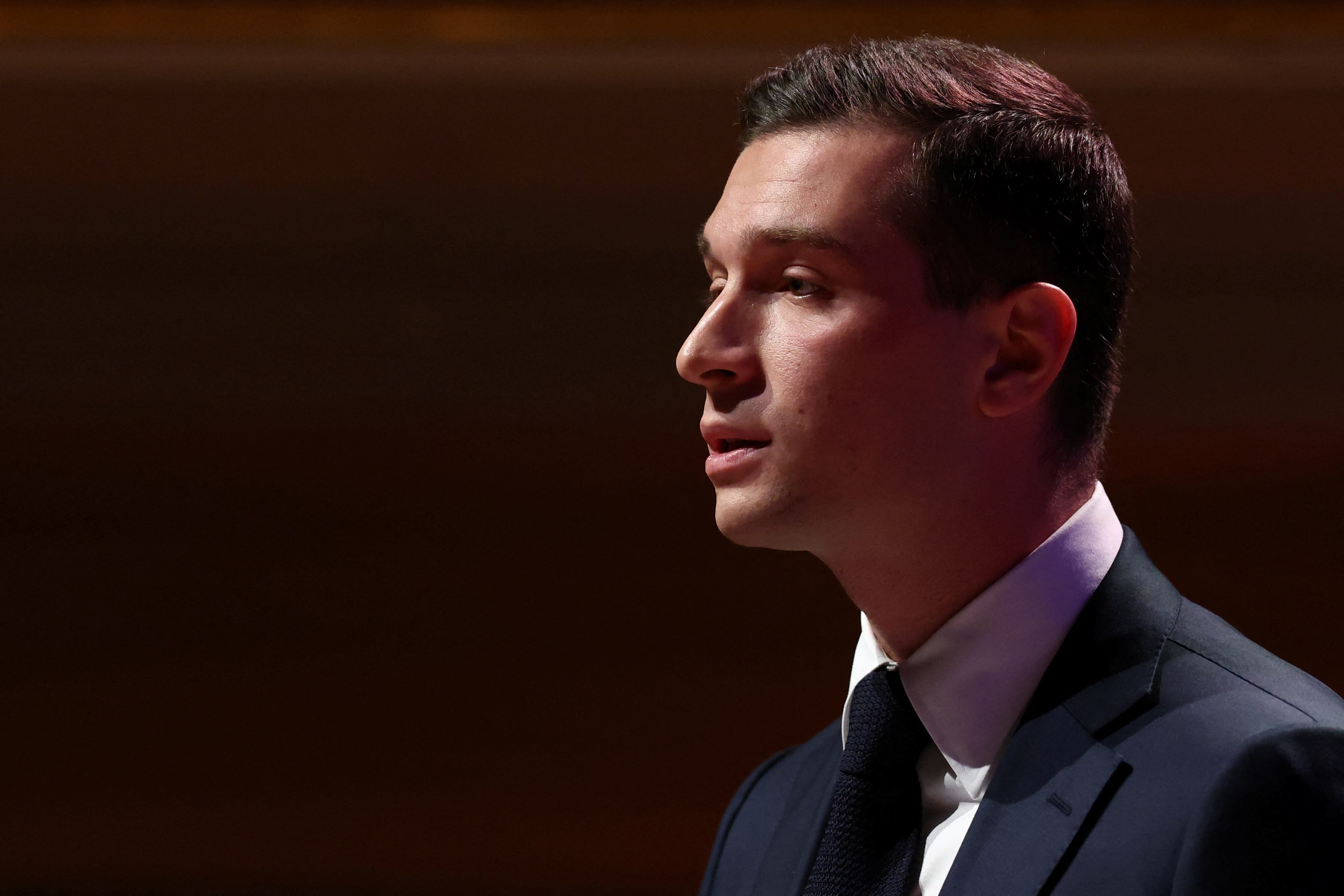 Jordan Bardella, presidente de Agrupación Nacional, en París, Francia a 20 de junio de 2024. (REUTERS/Stephanie Lecoc)