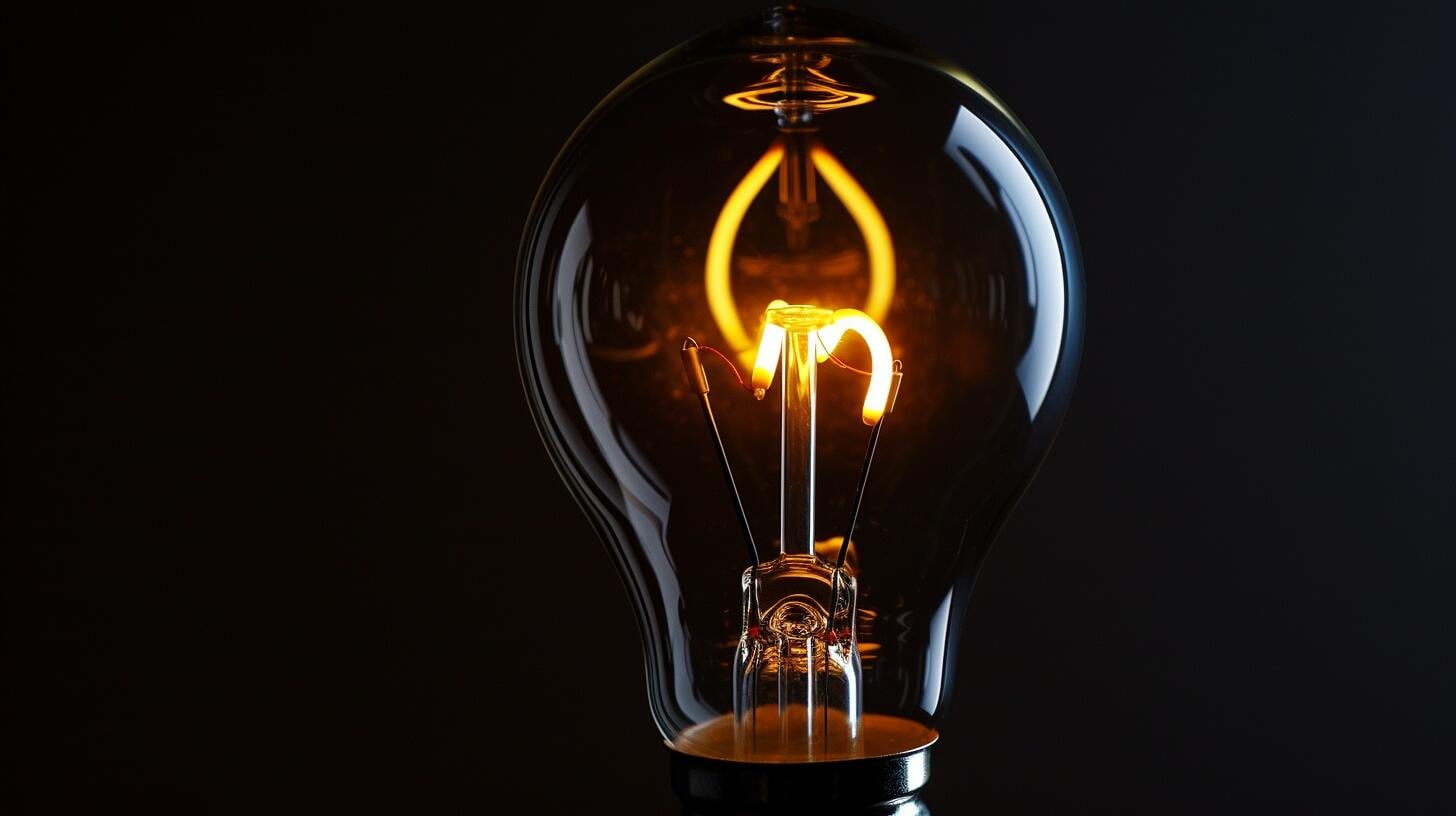 Bombilla brillando intensamente en un fondo oscuro, simbolizando claridad e innovación. La imagen refleja el poder y la importancia de la electricidad y la iluminación en el mundo moderno, y cómo una simple lamparita puede ser fuente de luz y de ideas. (Imagen ilustrativa Infobae)