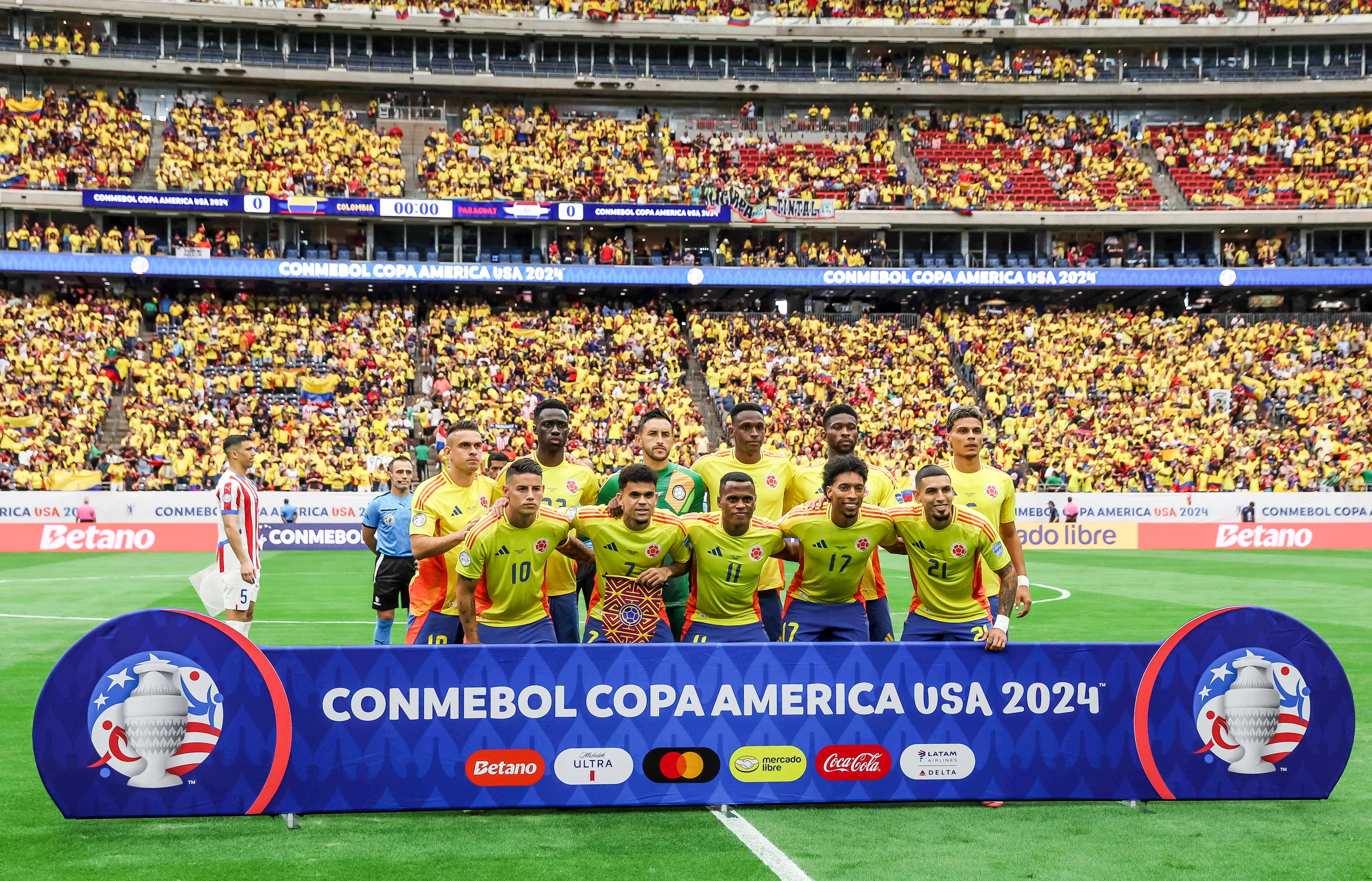 Selección Colombia comenzó la Copa América con triunfo por 2-1 ante Paraguay por el grupo D - crédito Leslie Plazo/EFE
