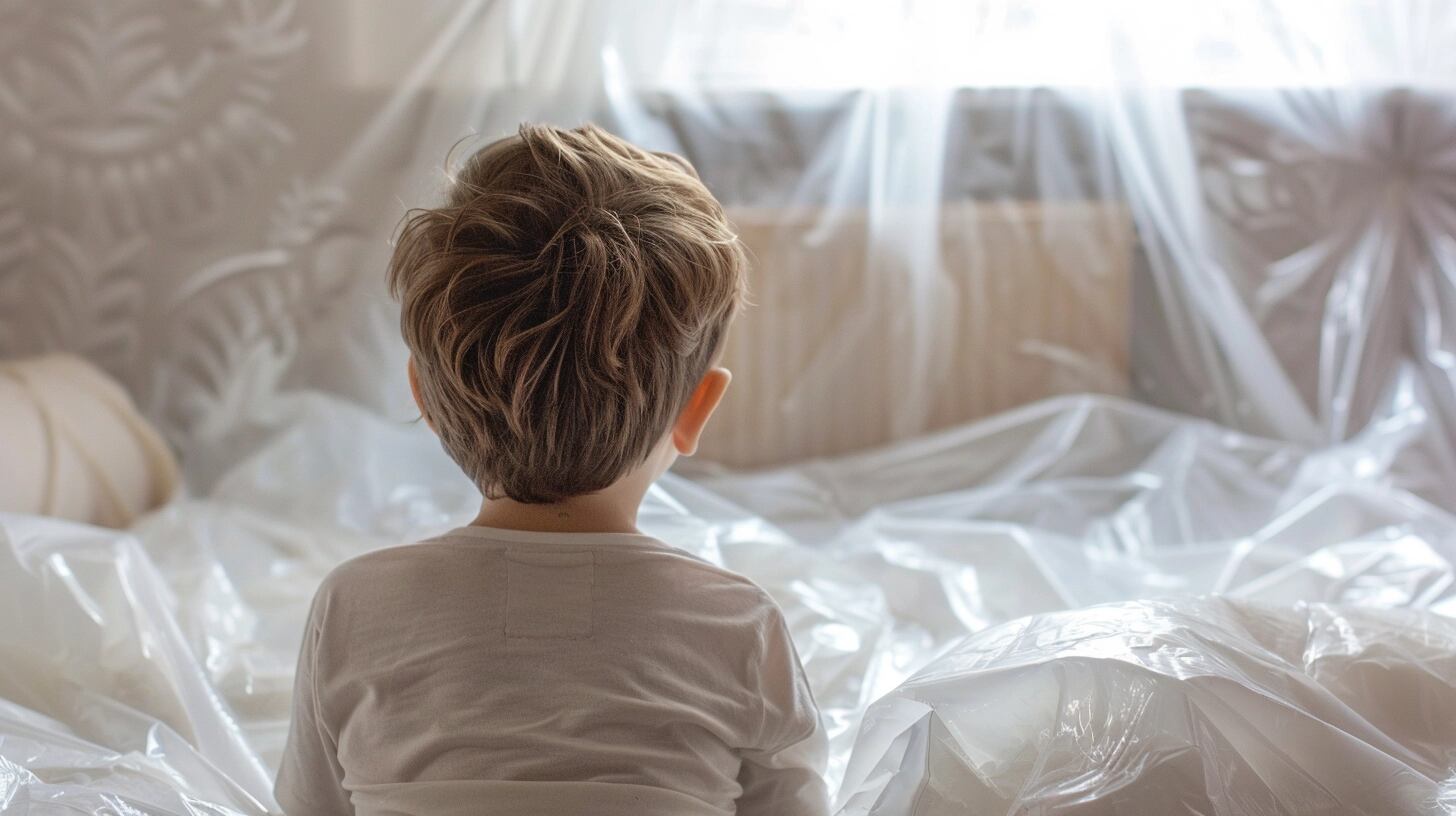 Niño se cubre la cara en departamento en alquiler, abuso, maltrato infantil, prevención, cuidado, protección, violencia doméstica (Imagen Ilustrativa Infobae)