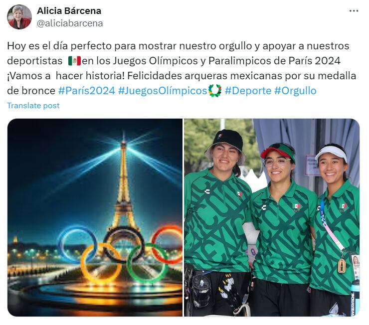 Luego del buen desempeño de las mexicanas, las felicitaciones comenzaron a llegar.