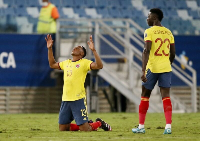 Yerri Mina representa al Cauca junto a Luis Sinisterra y Dávinson Sánchez - crédito Mariana Greif/REUTERS