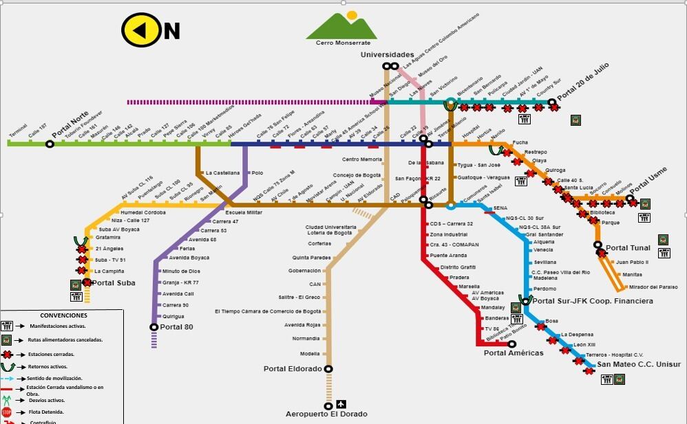 Afectaciones en Transmilenio