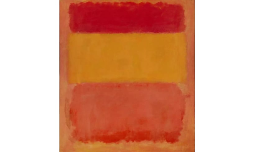 Orange, Red, Yellow de Mark Rothko.  (Pinterest)