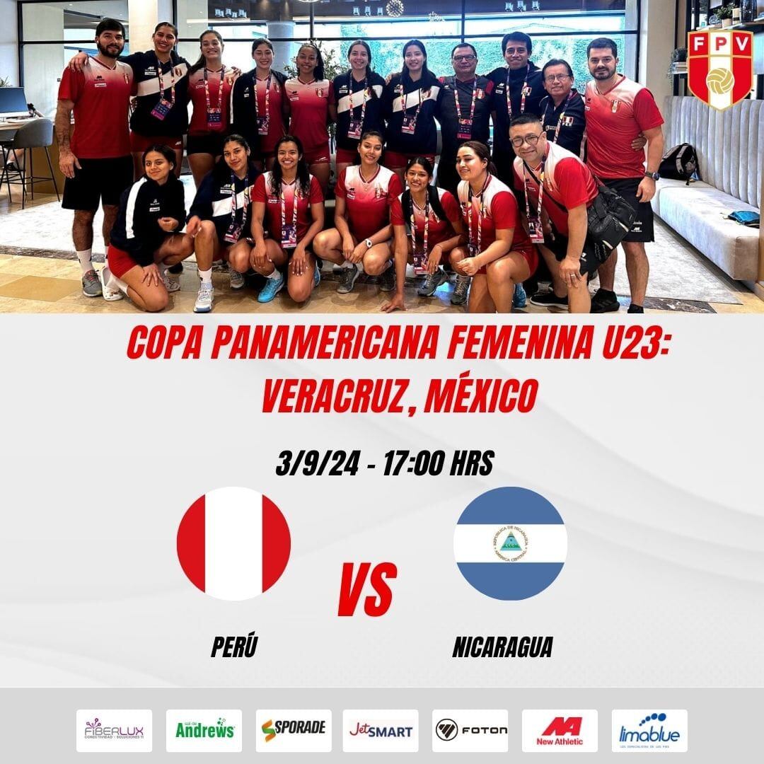 Perú enfrentará a Nicaragua en su debut de la Copa Panamericana Sub 23 de vóley.