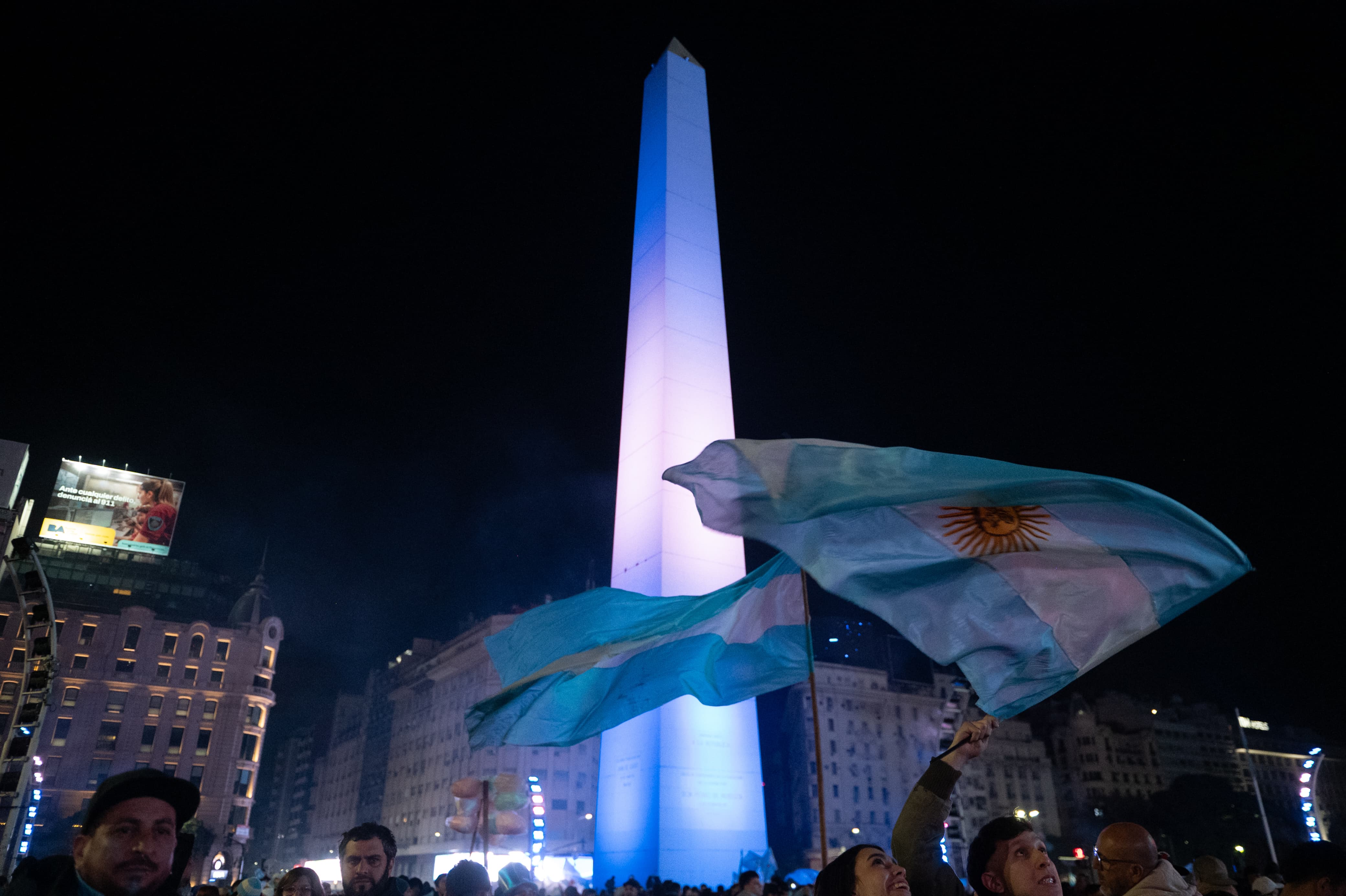 Copa América 2024 - Argentina Colombia - Hinchas en el Obelisco