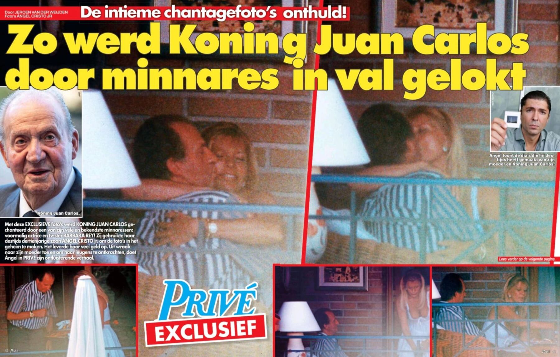 Fotografías del rey Juan Carlos junto a Bárbara Rey publicadas por la revista neerlandesa 'Privé'. (RRSS)