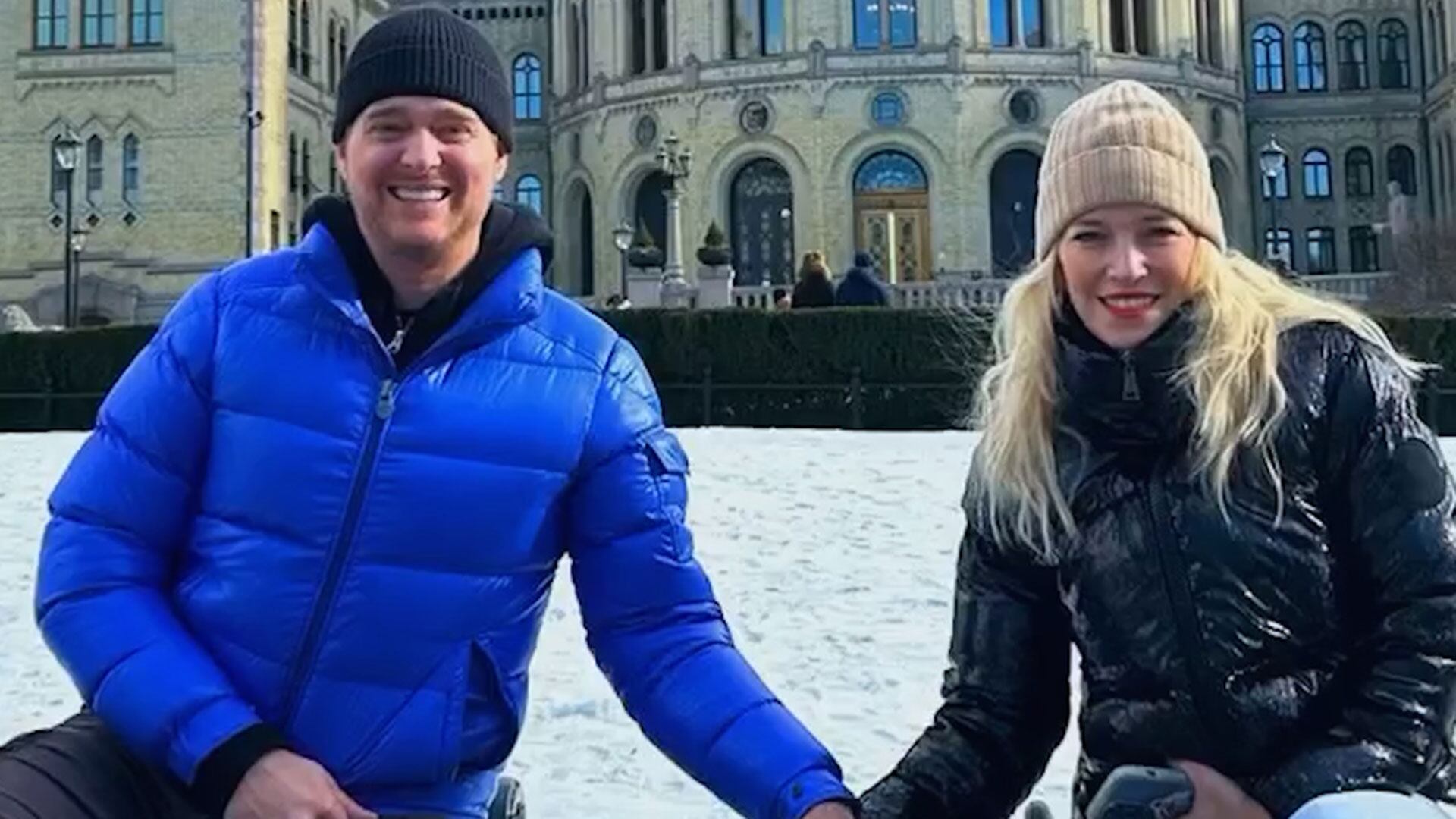 Luisana Lopilato acompaña a Michael Bublé en su gira por Oslo