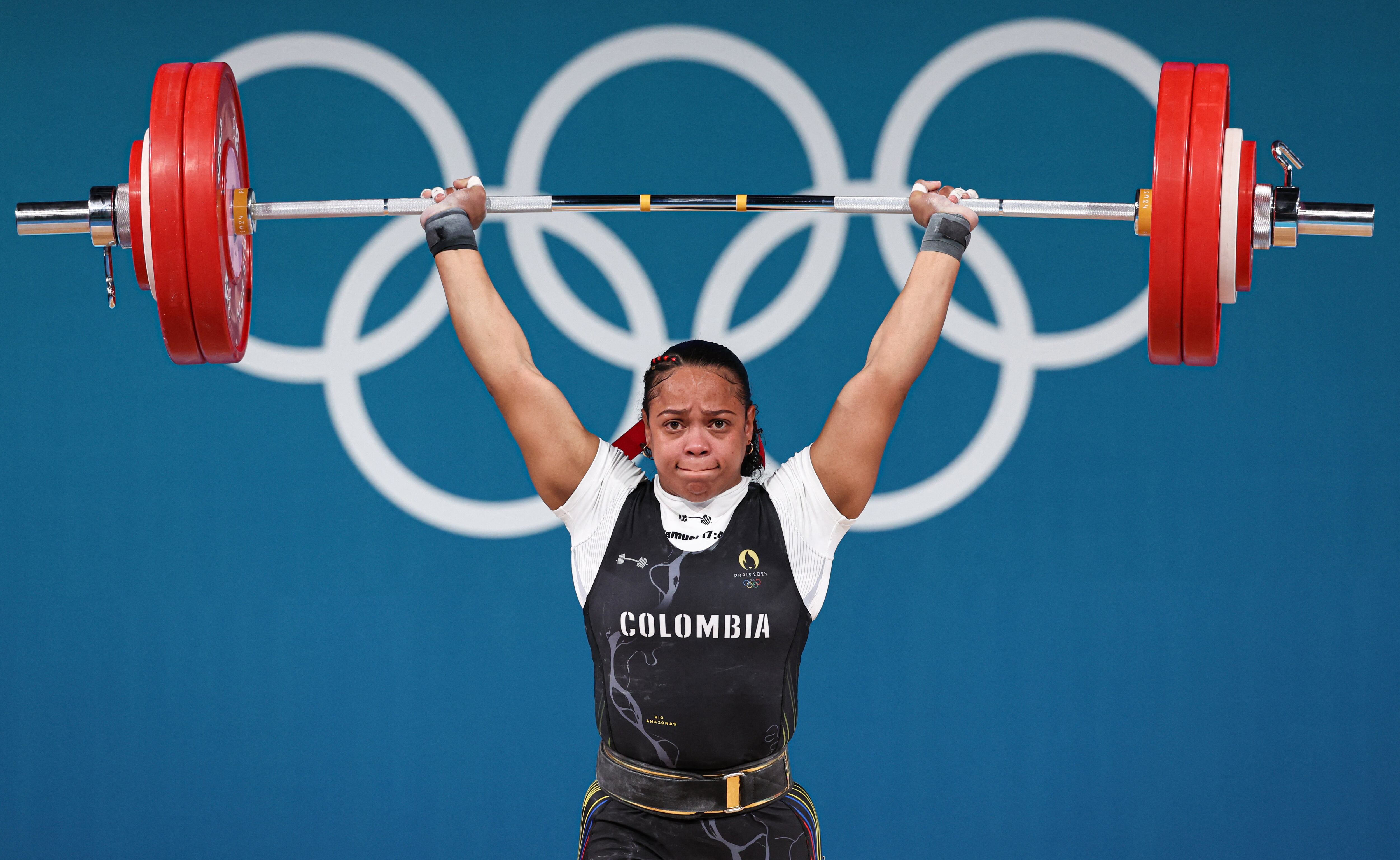 Mari Leivis Sánchez logró la medalla de plata en las pesas de los Juegos Olímpicos París 2024 - crédito Amanda Perobelli/REUTERS