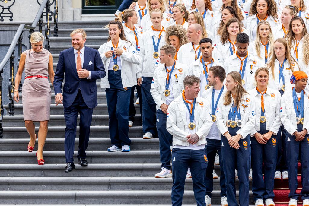 Guillermo y Máxima de Holanda reciben a los deportistas olímpicos en Países Bajos(Photo by Patrick van Katwijk/Getty Images)