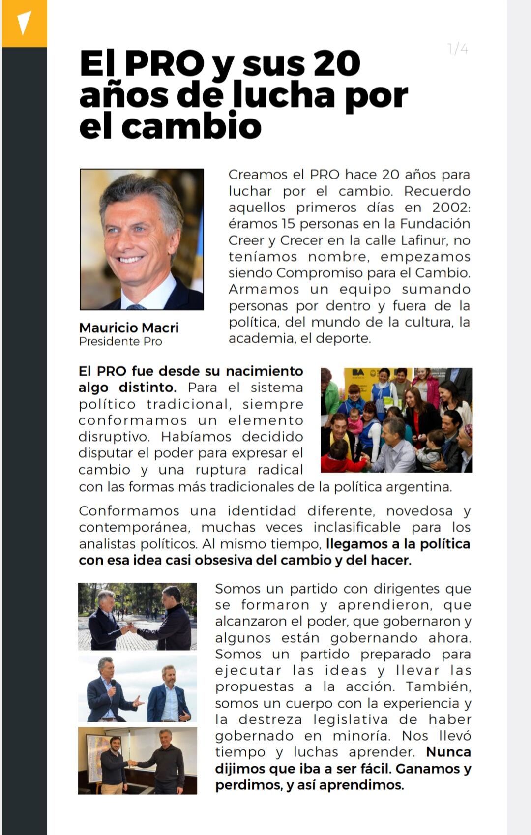 FOTOS INFORME FUNDACIÓN PENSAR MACRI PRO