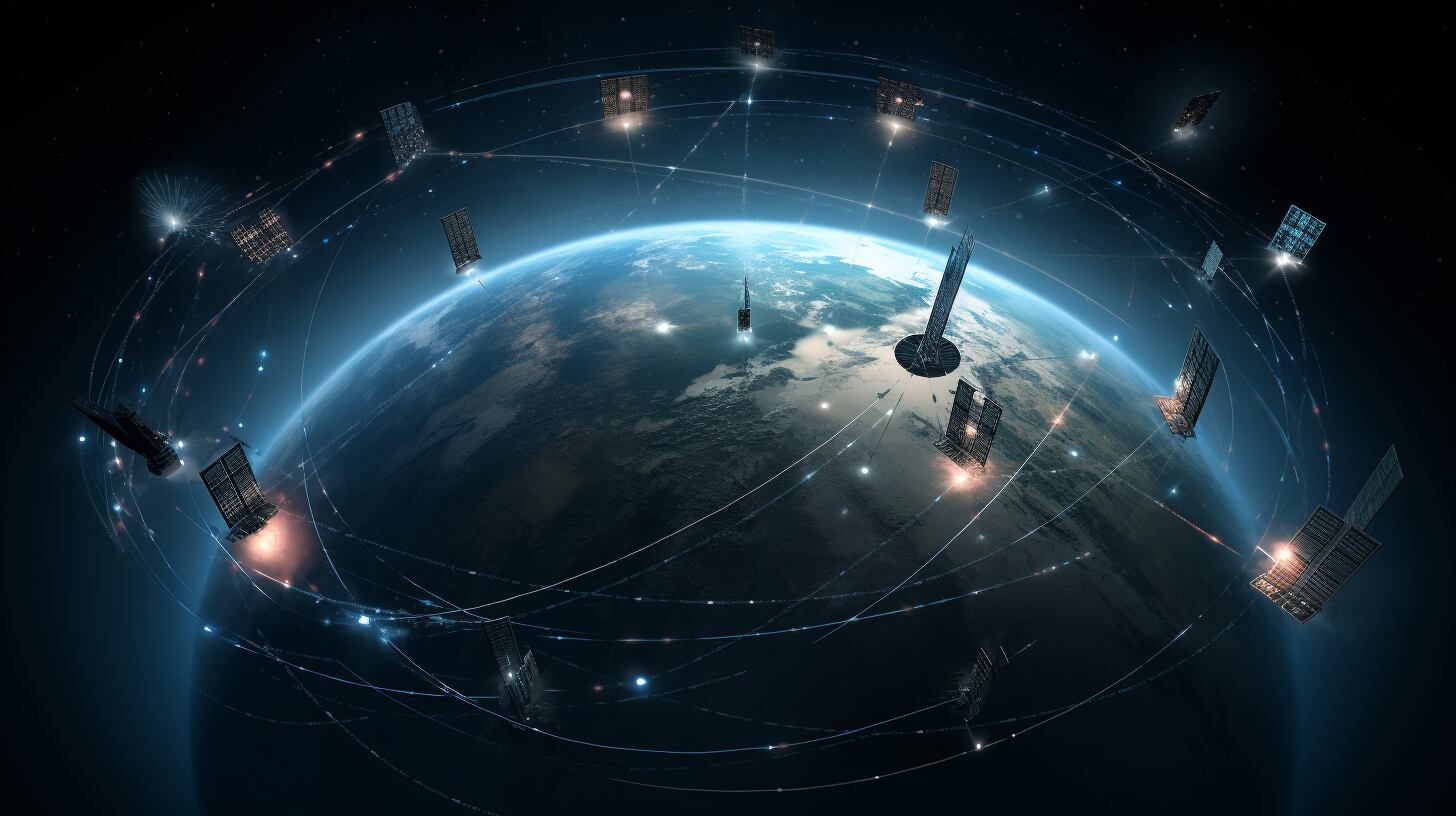 Satélites Cohetes Carrera espacial Órbita terrestre Información espacial Planeta Tierra Espacio exterior  Cohetes y satélites despegan hacia la órbita terrestre en la emocionante carrera espacial. - (Imagen ilustrativa Infobae)