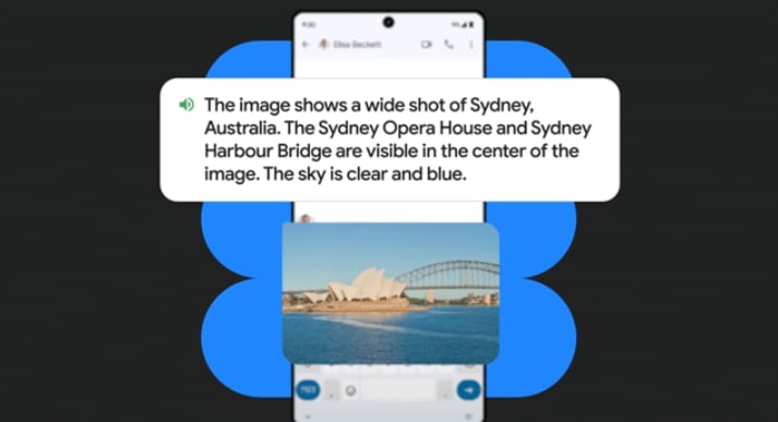 TalkBack con Gemini llega a Android para dar accesibilidad mejorada para usuarios con discapacidad visual. (Google)