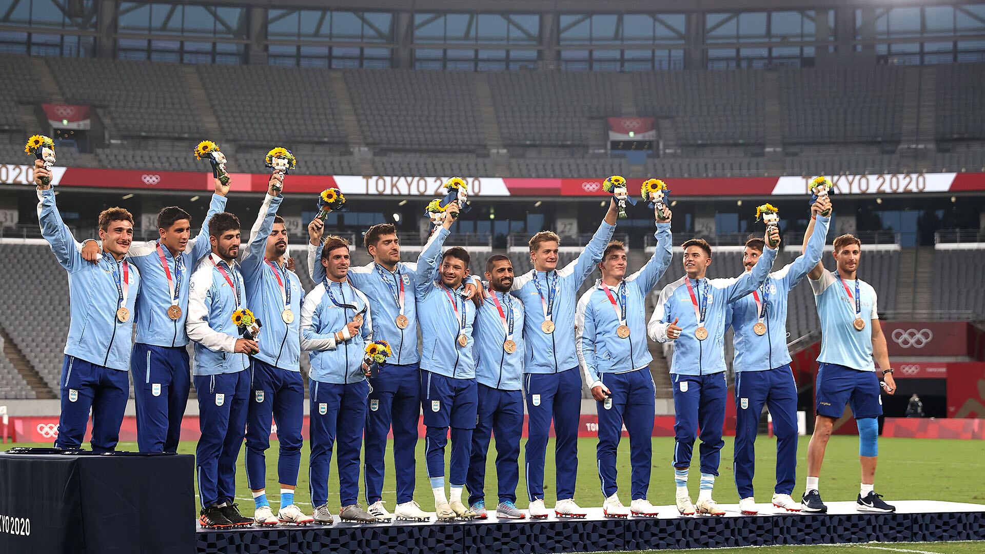 argentina vs reino unido pumas medalla de bronce Juegos Olimpicos Tokio 2020 podio