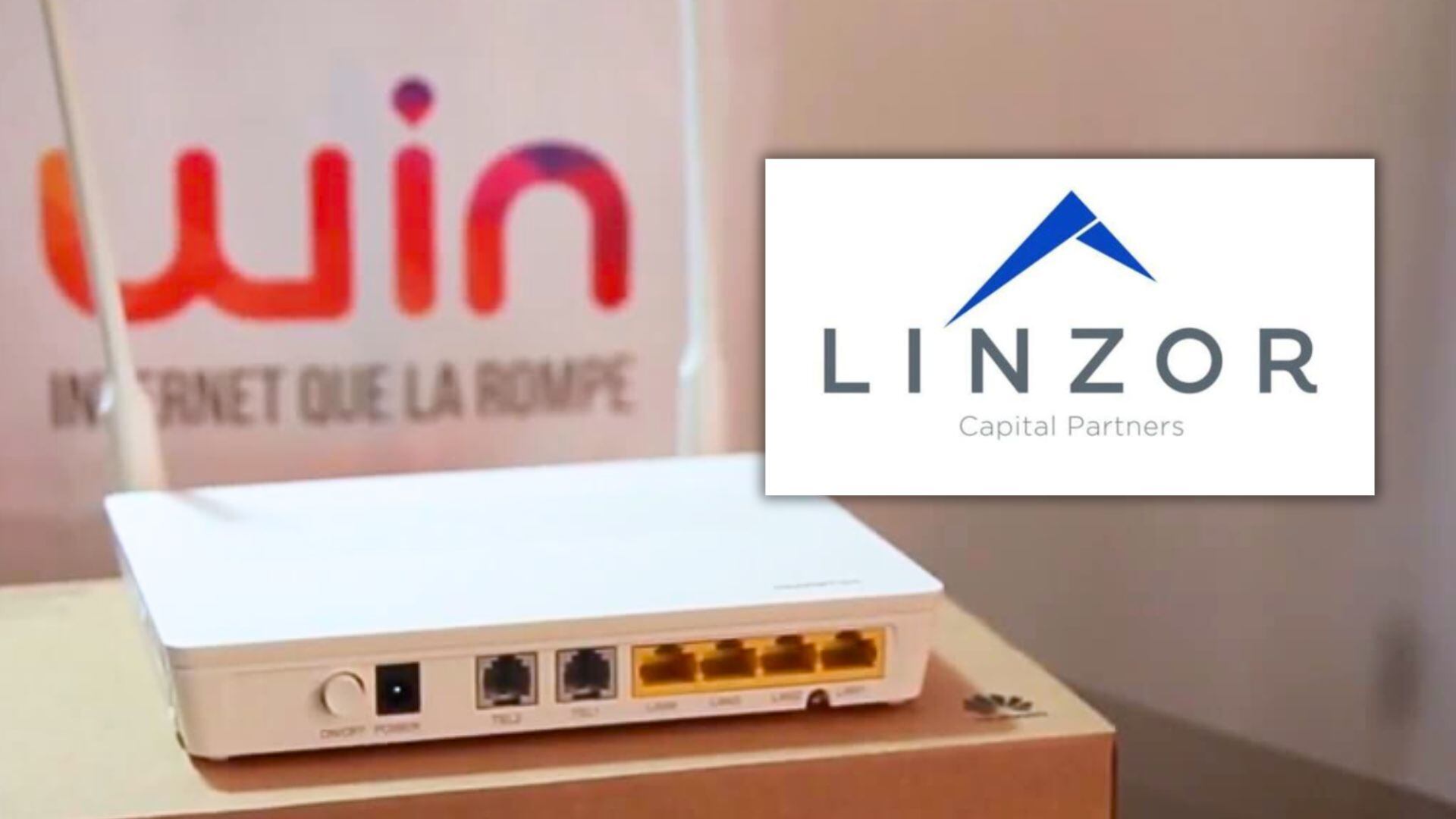 Win y modem y logo de Linzor