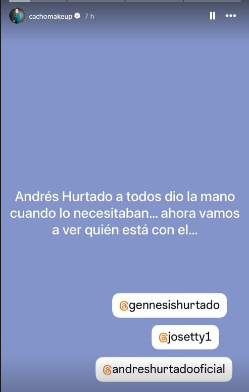 Carlos Cacho le da su apoyo a Andrés Hurtado.