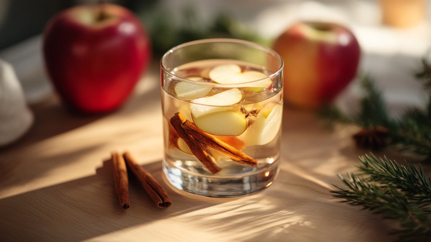 Bebida refrescante de agua con manzana y canela, sabor suave y dulce, opción saludable y natural. - (Imagen Ilustrativa Infobae)