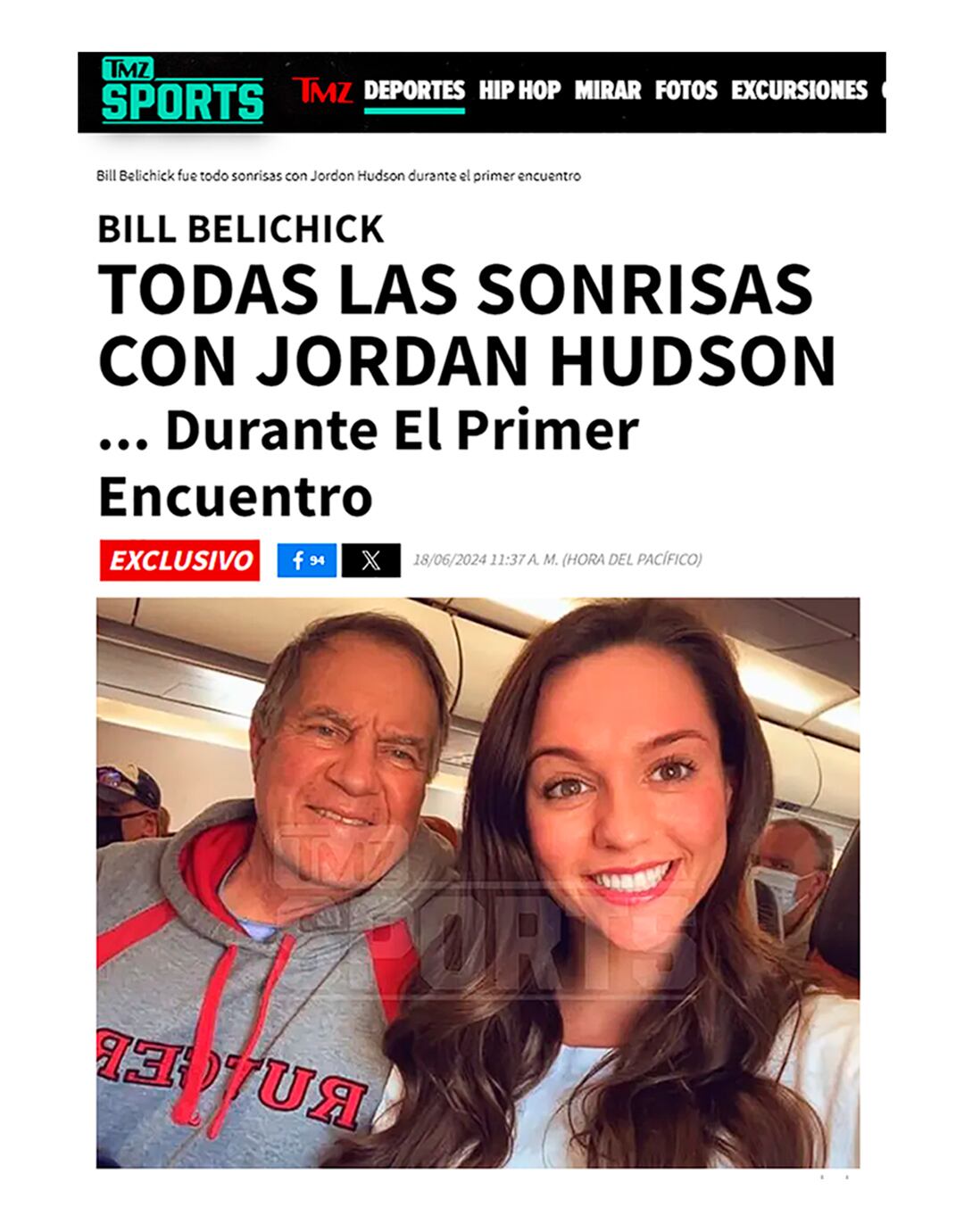 El incipiente romance entre Bill Belichick y Jordon Hudson