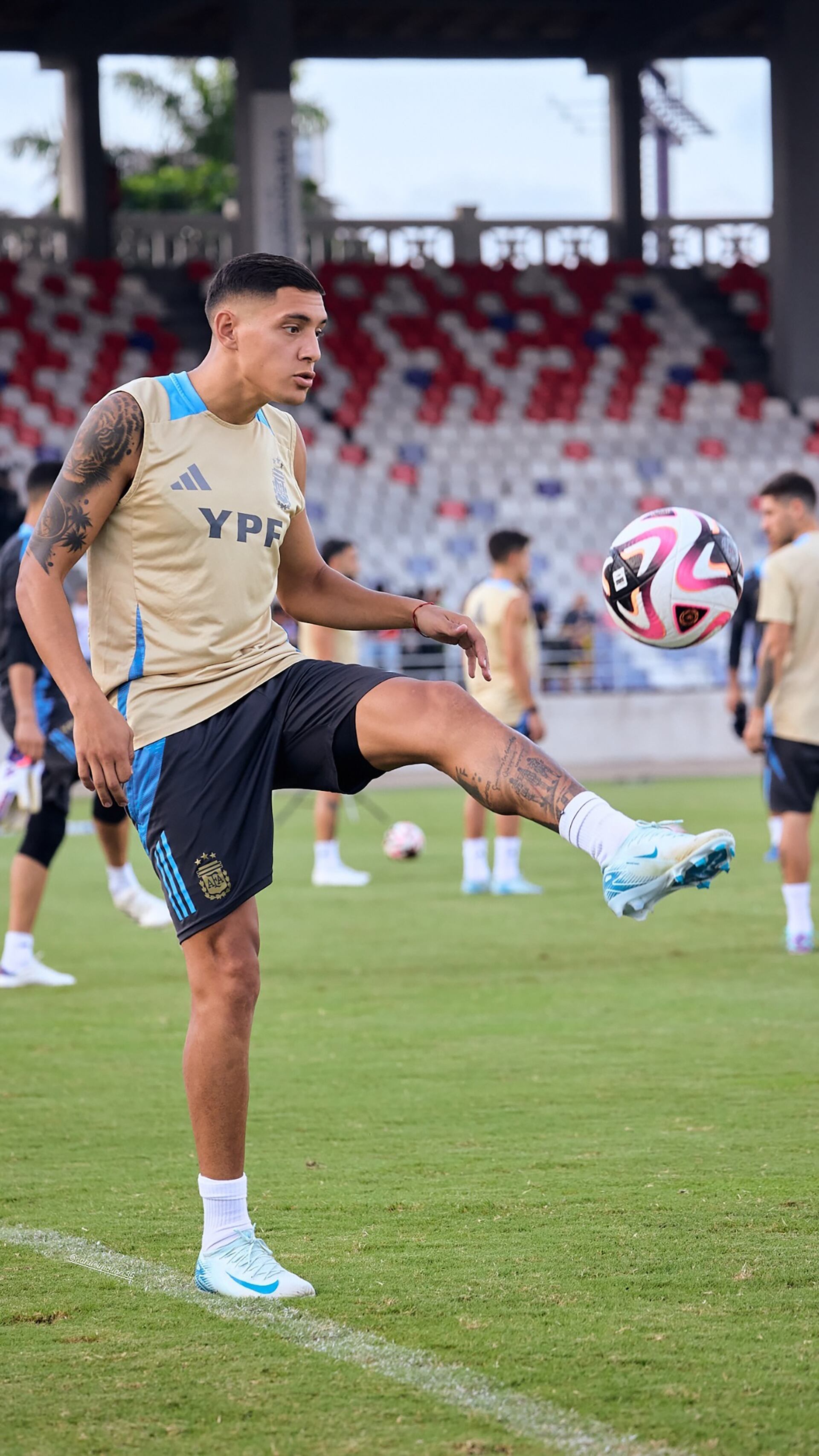 Entrenamiento de la selección argentina