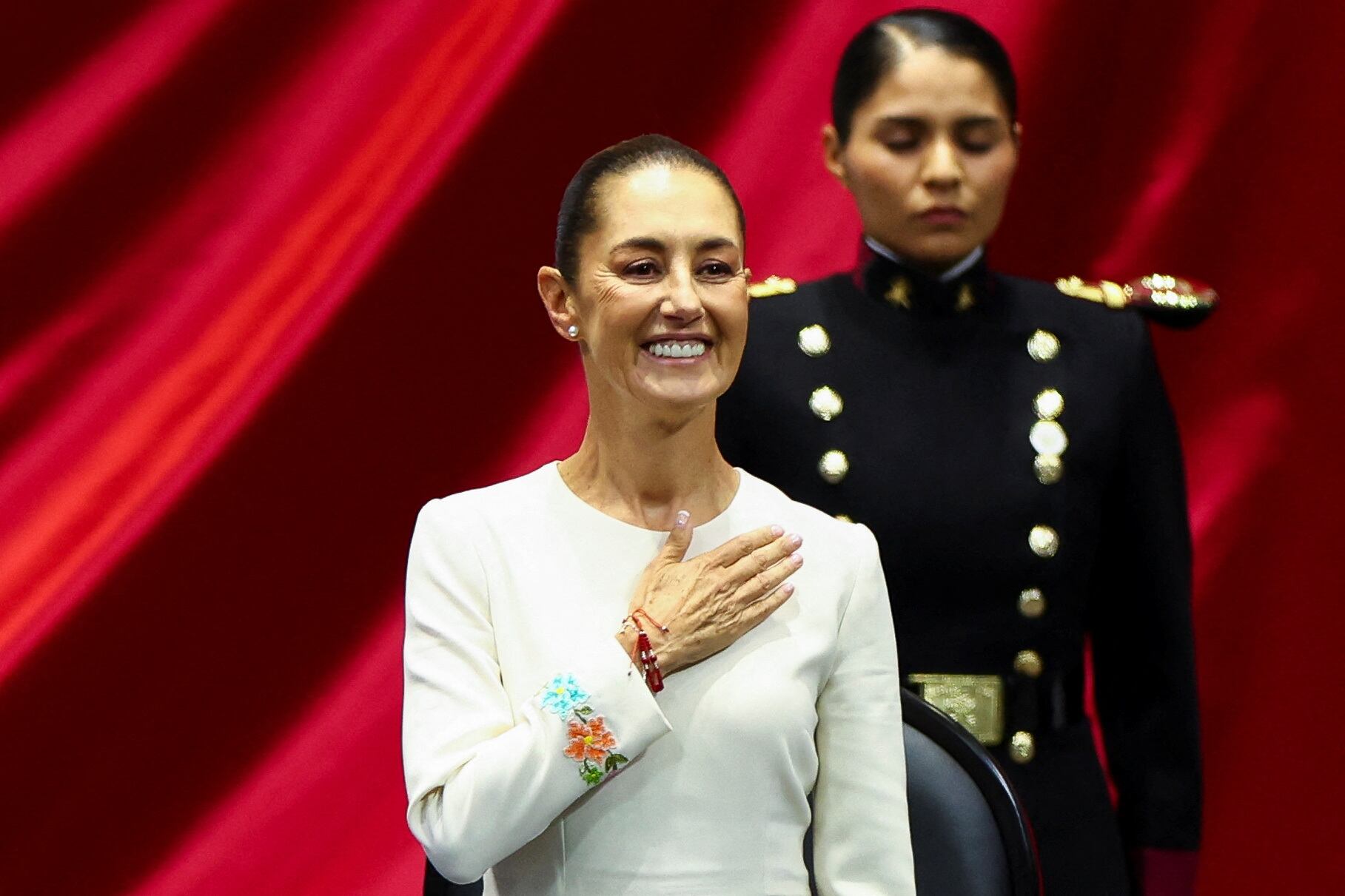 Mexico's President-elect Claudia Sheinbaum attends her swearing-in ceremony at Congress, in Mexico City, Mexico, October 1, 2024. REUTERS/Raquel Cunha