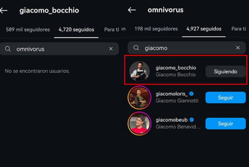 Giacomo Bocchio dejó de seguir a Javier Masías.