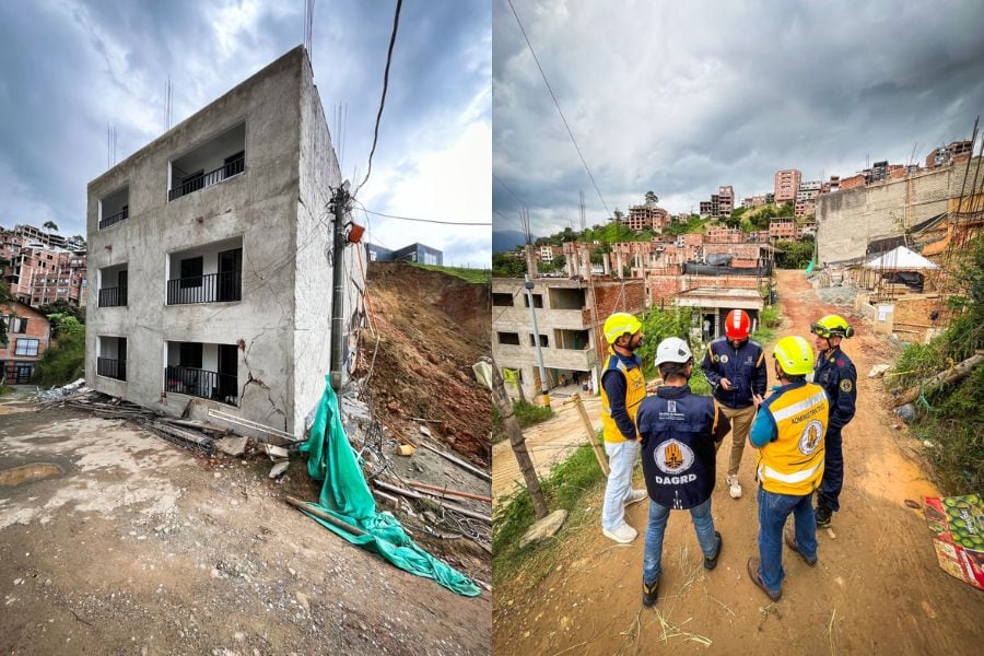 Evacuan 25 viviendas en Medellín