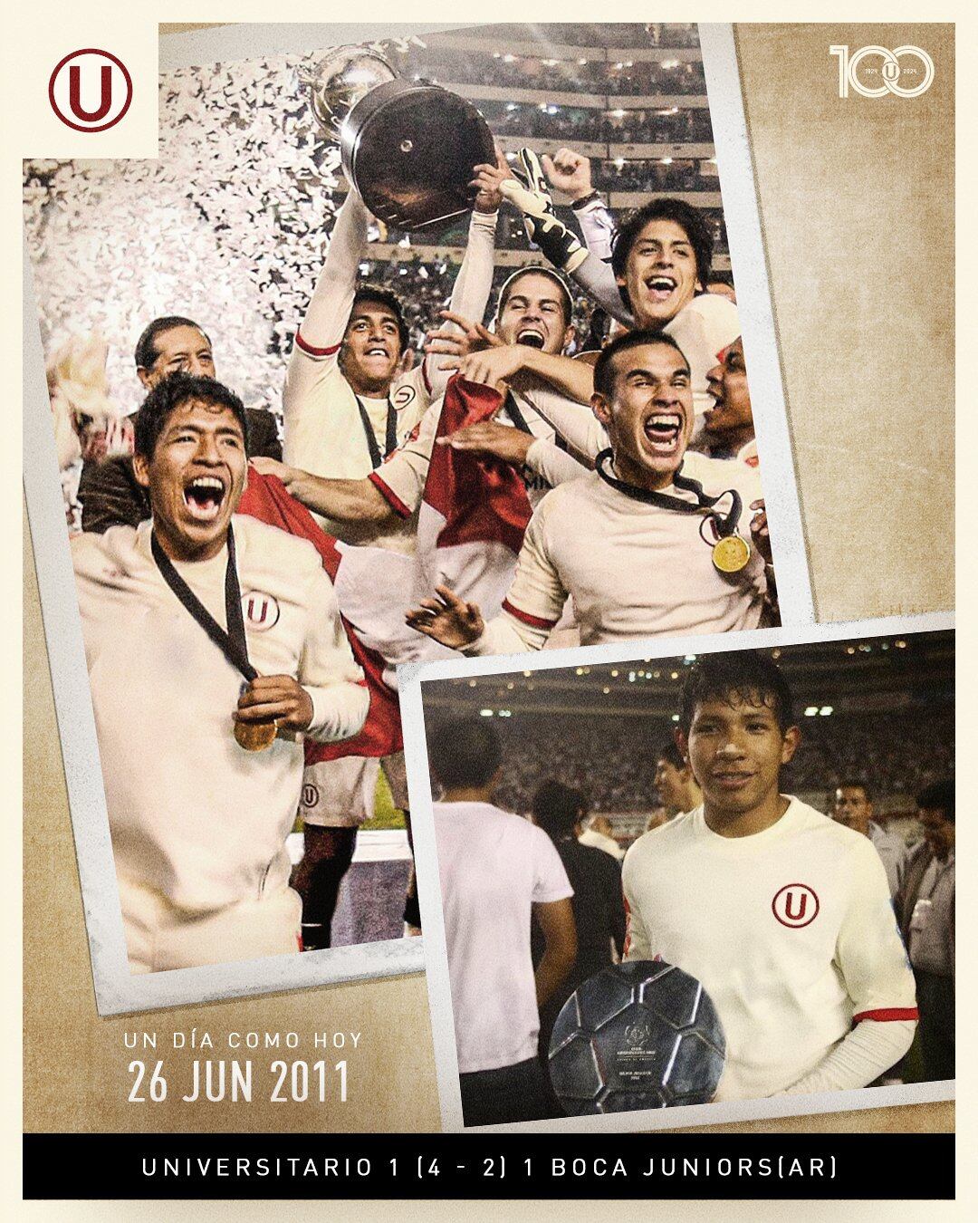 Universitario se consagró campeón de la Copa Libertadores Sub 20 en el 2011.