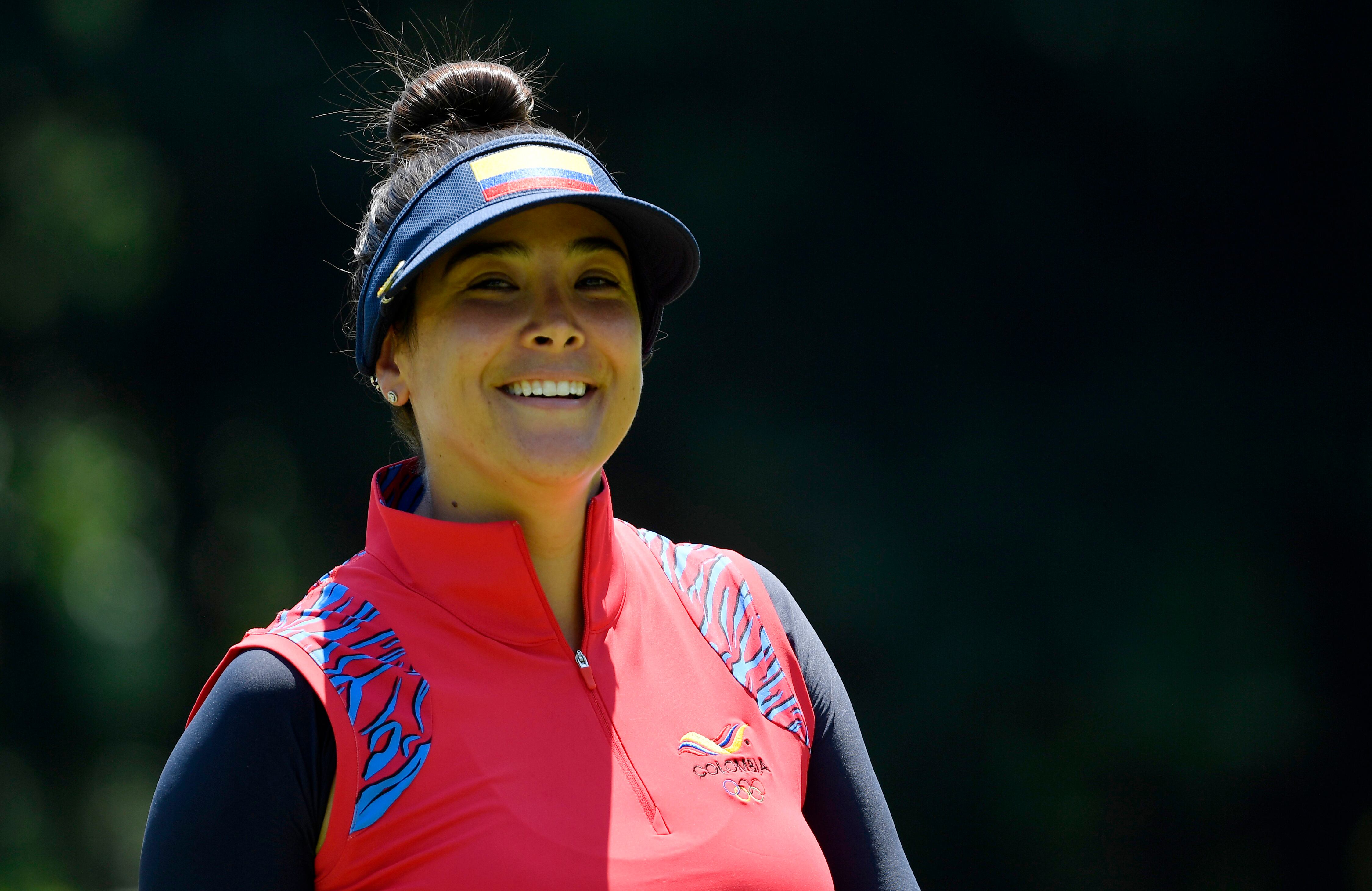 María José Uribe se ubica, de momento, en segundo lugar en la clasificación general de golf femenino en los Olímpicos de París. (Crédito: REUTERS / Toby Melville)