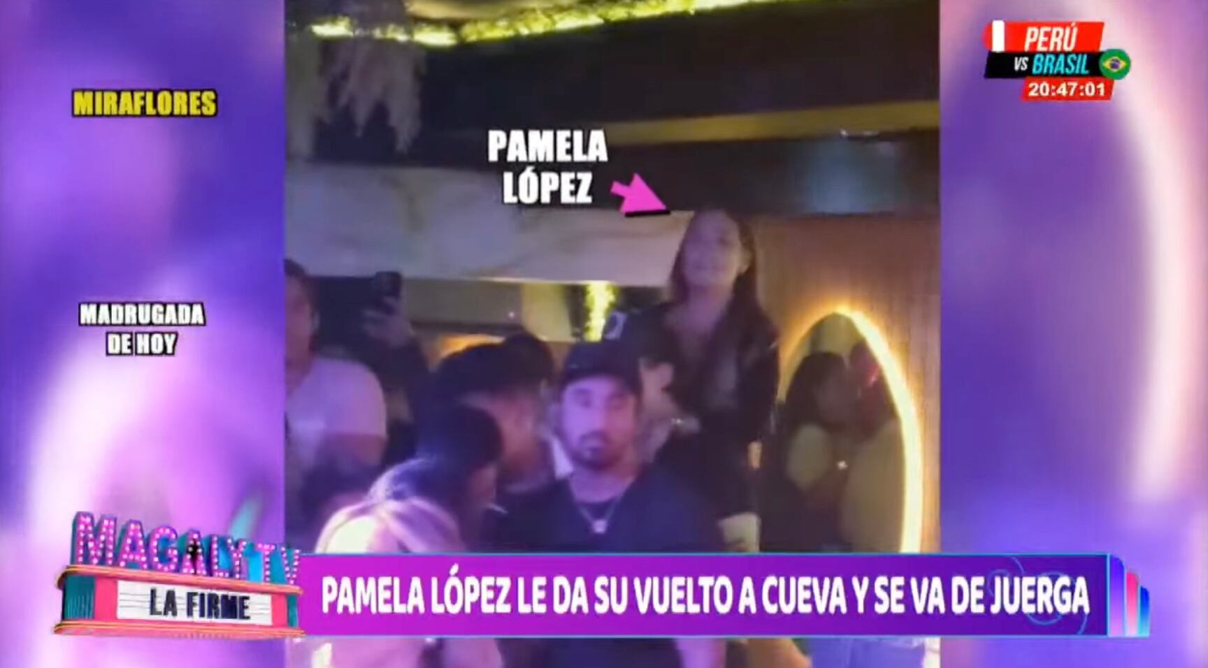 Expareja de Christian Cueva, Pamela López, fue vista cantando en discoteca de Miraflores.