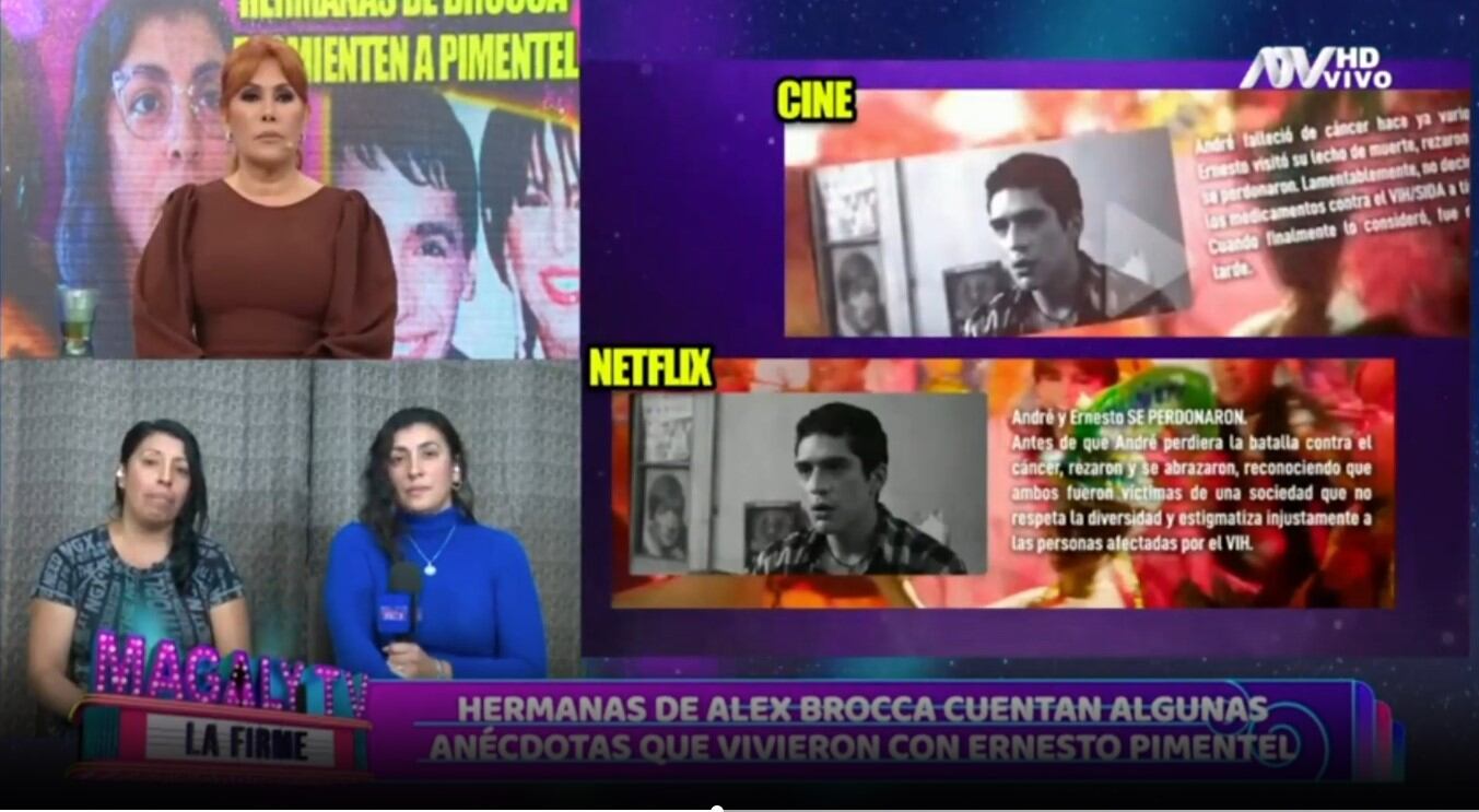 Hermanas de Alex Brocca sobre Ernesto Pimentel: “En mala hora mi hermano estuvo con esta persona”. (Captura: Magaly TV La Firme)