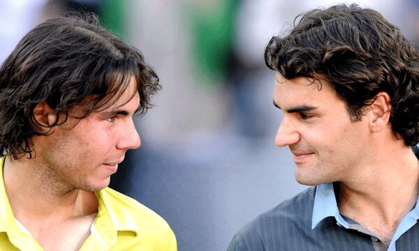 Rafael Nadal y Roger Federer, de jóvenes.