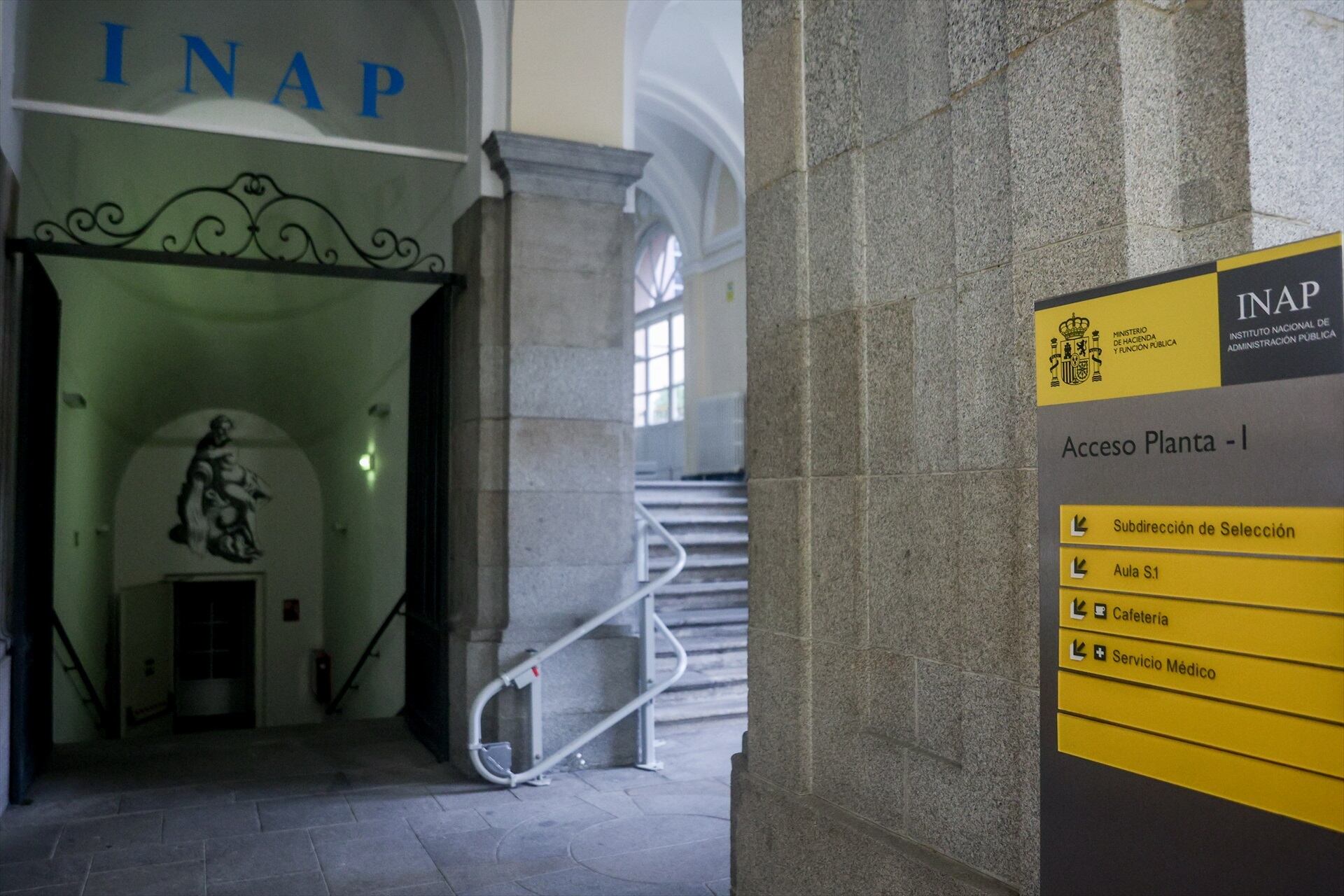 Entrada del Instituto Nacional de Administración Pública, 16 de septiembre de 2023, en Madrid (España) (Europa Press)