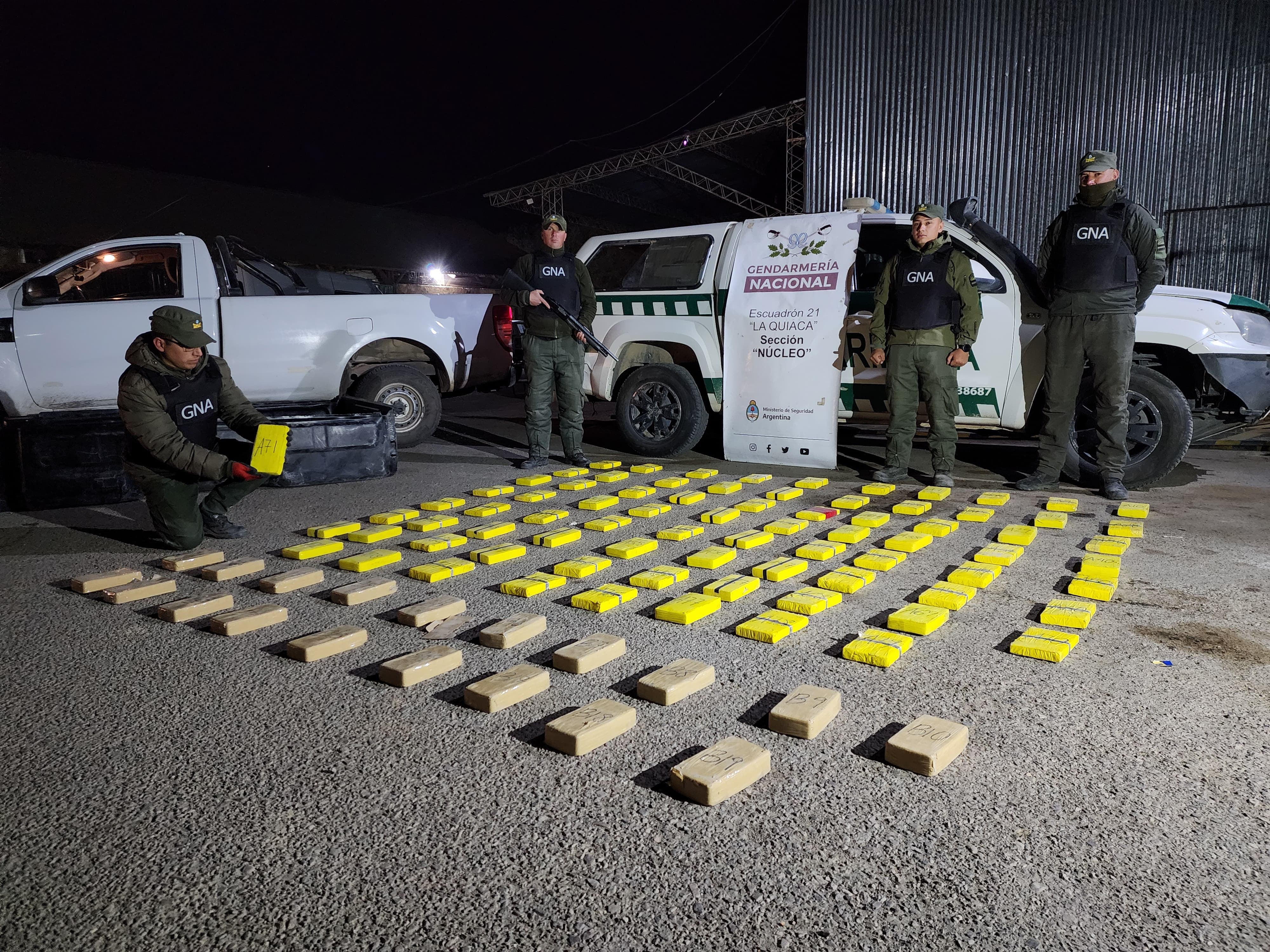 Secuestraron más de 100 kilos de cocaína en la frontera con Bolivia