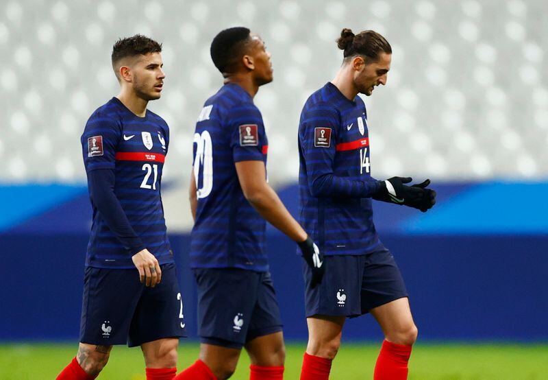 Jugadores de la selección francesa de fútbol (REUTERS/Christian Hartmann)