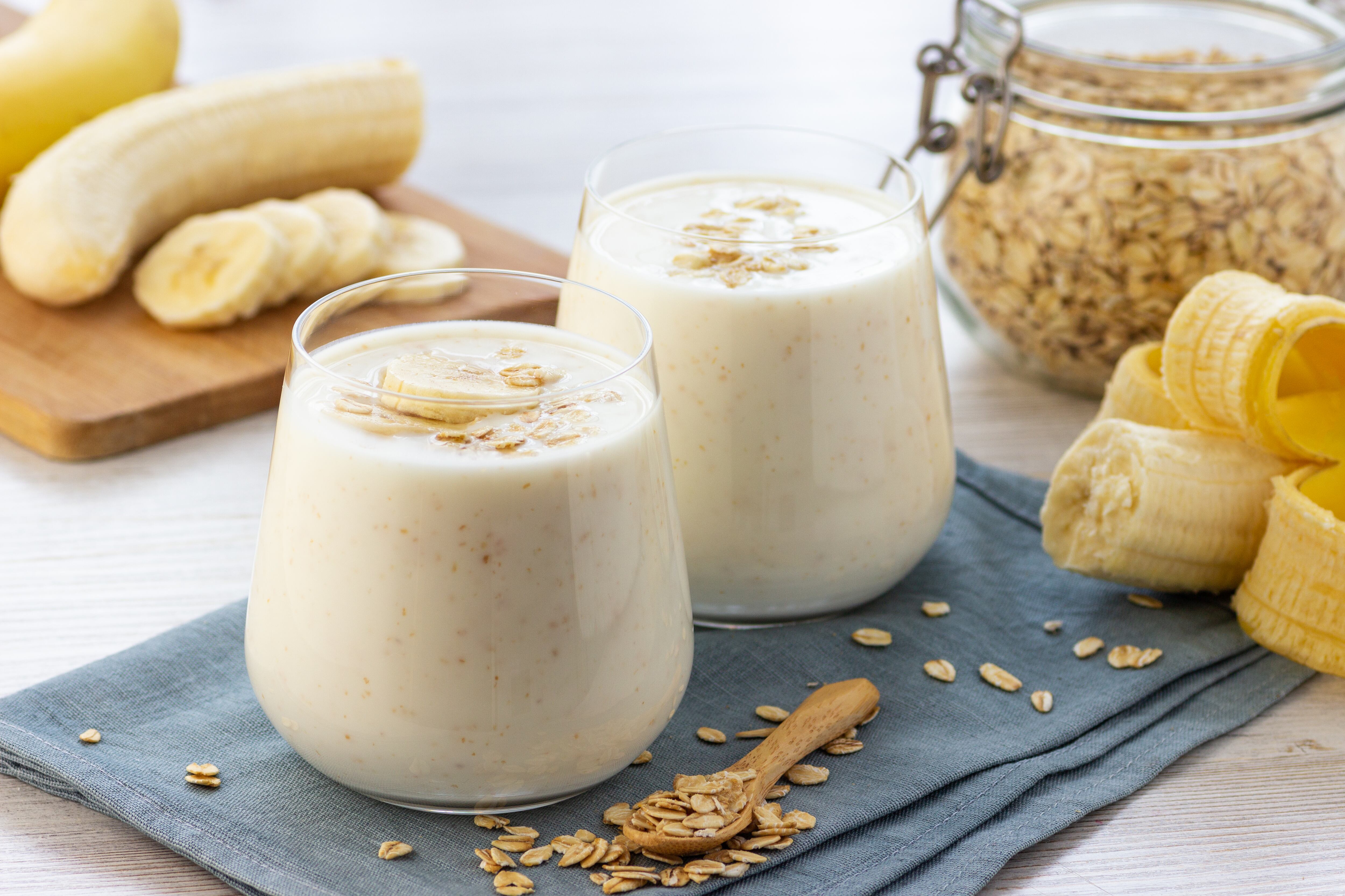 Batido con plátano y avena. (Shutterstock)