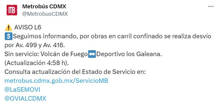 Estado en tiempo real de las diversas líneas de la red de transporte público terrestre capitalina.