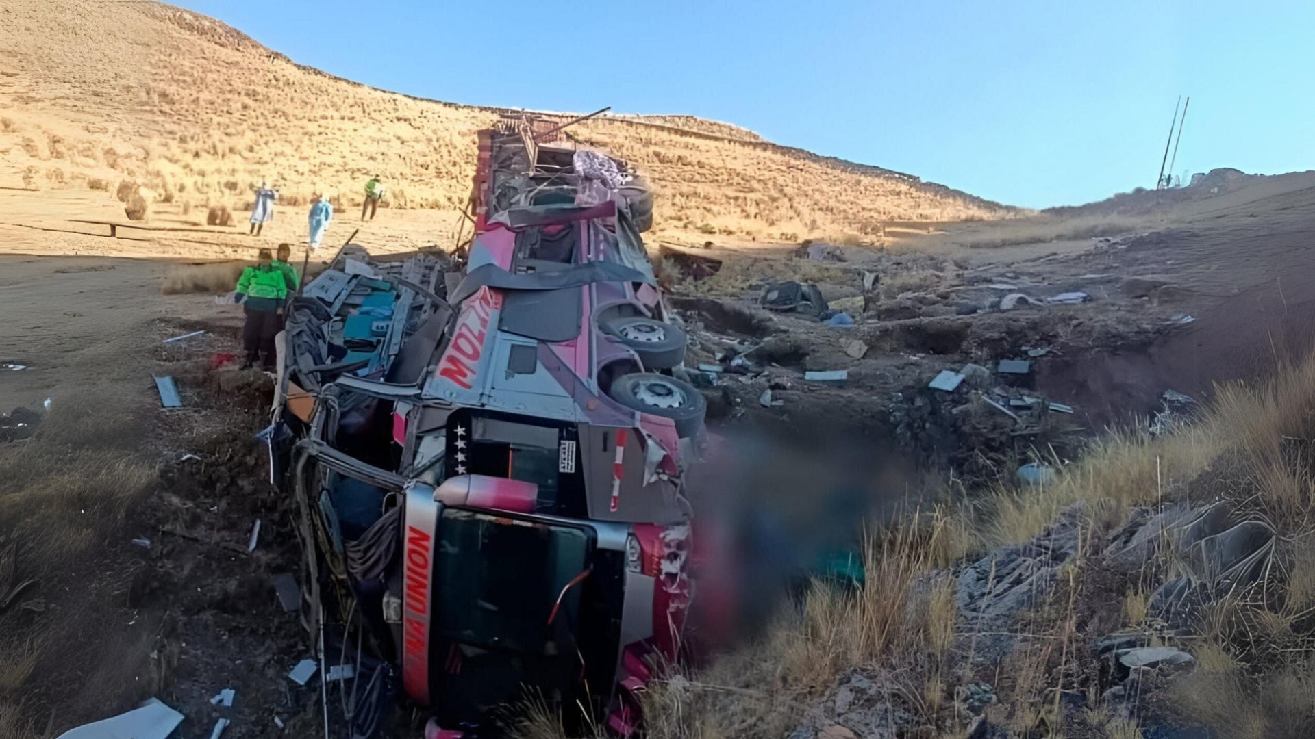 Bus siniestrado en Ayacucho